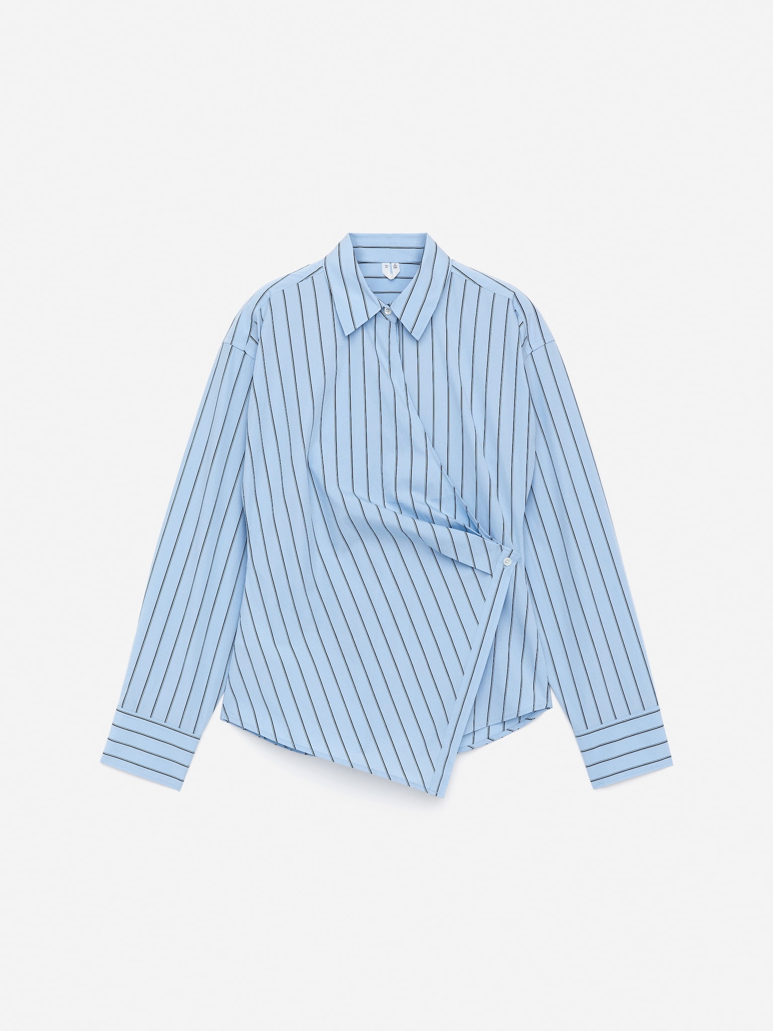 Wrap Shirt - Blue/Striped - 2