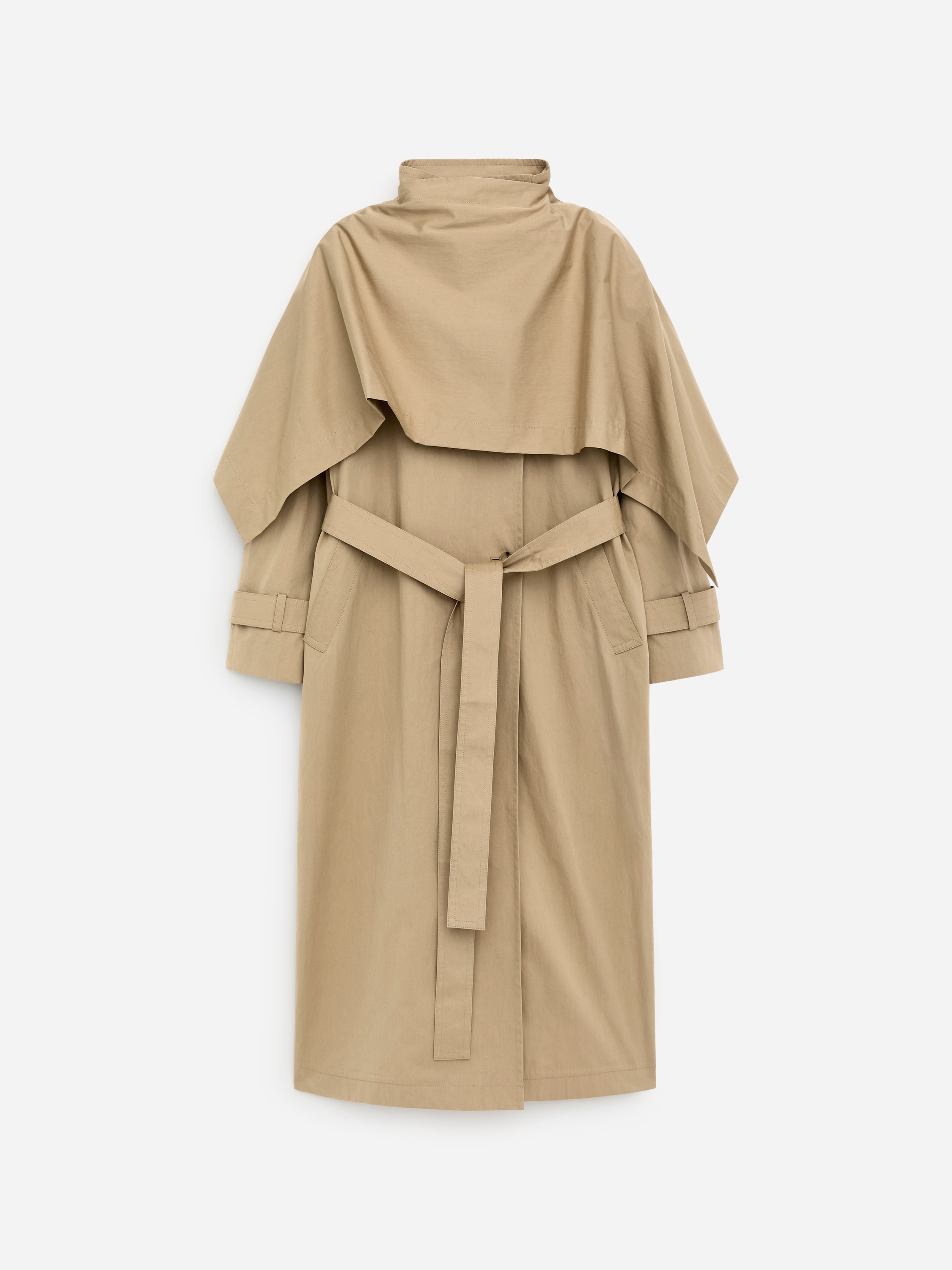 Trenchcoat met sjaal - Beige