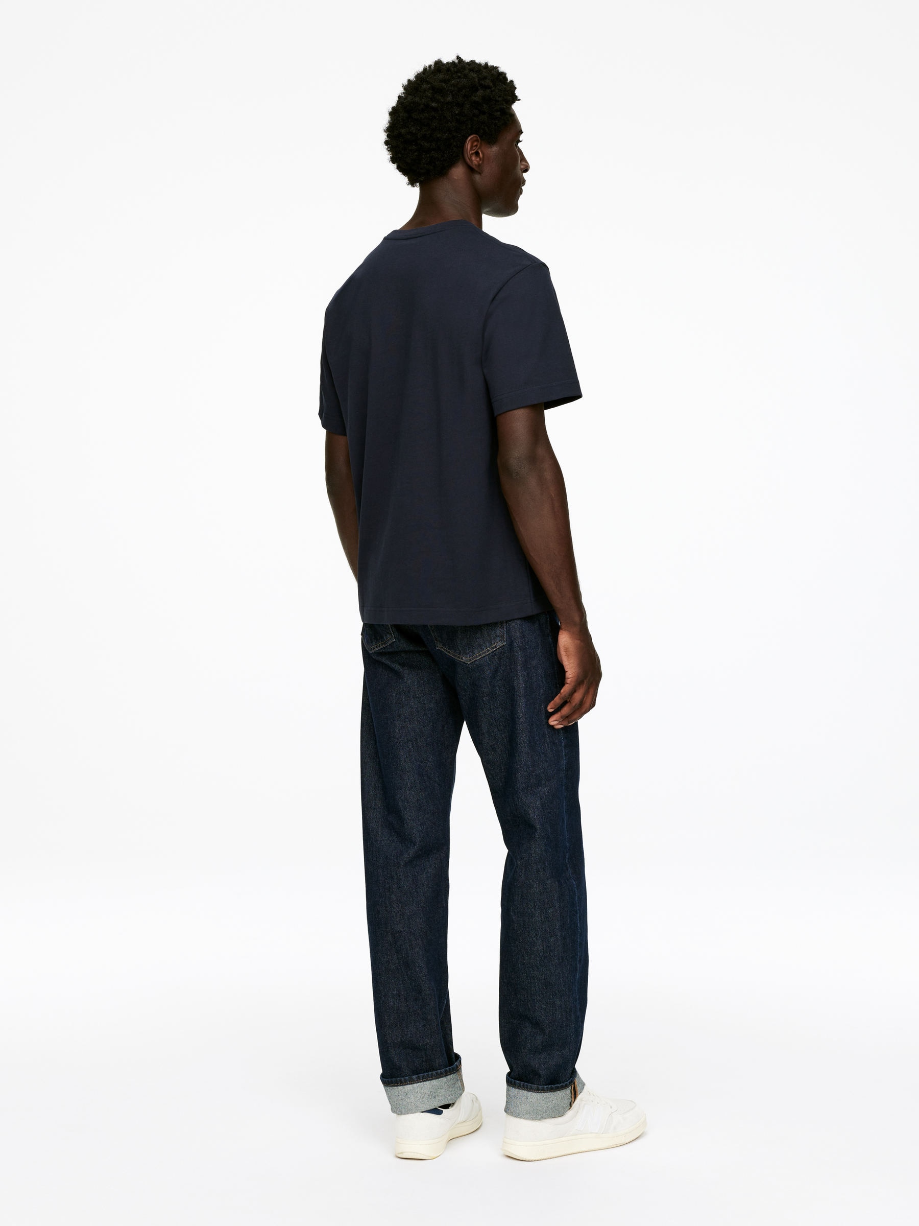 220 GSM Relaxed T-Shirt - Dark Blue - Regular fit - Men - StillMedia/Lookbook - 47