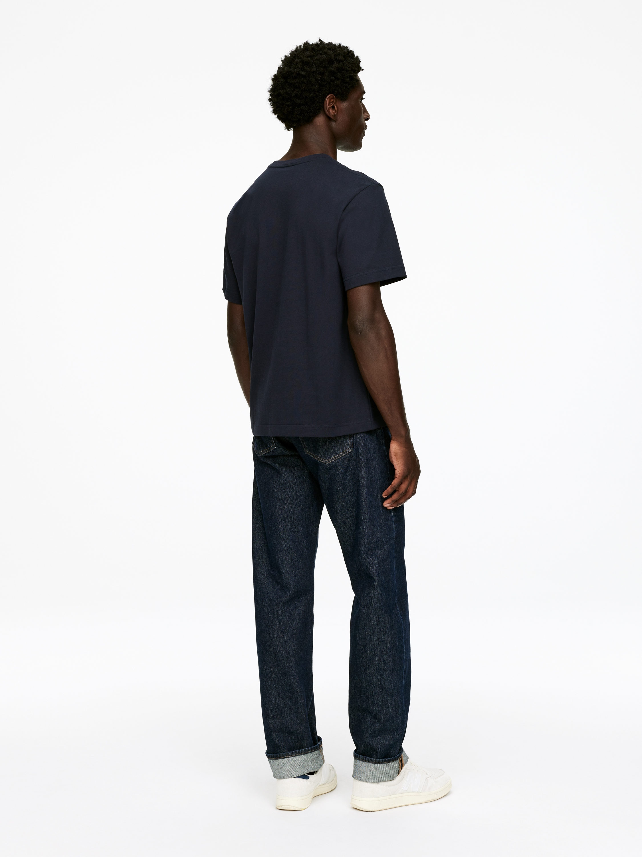 Lockeres T-Shirt, 220 GSM - Dunkelblau - Regular Fit - Herren - StillMedia/Lookbook - 47