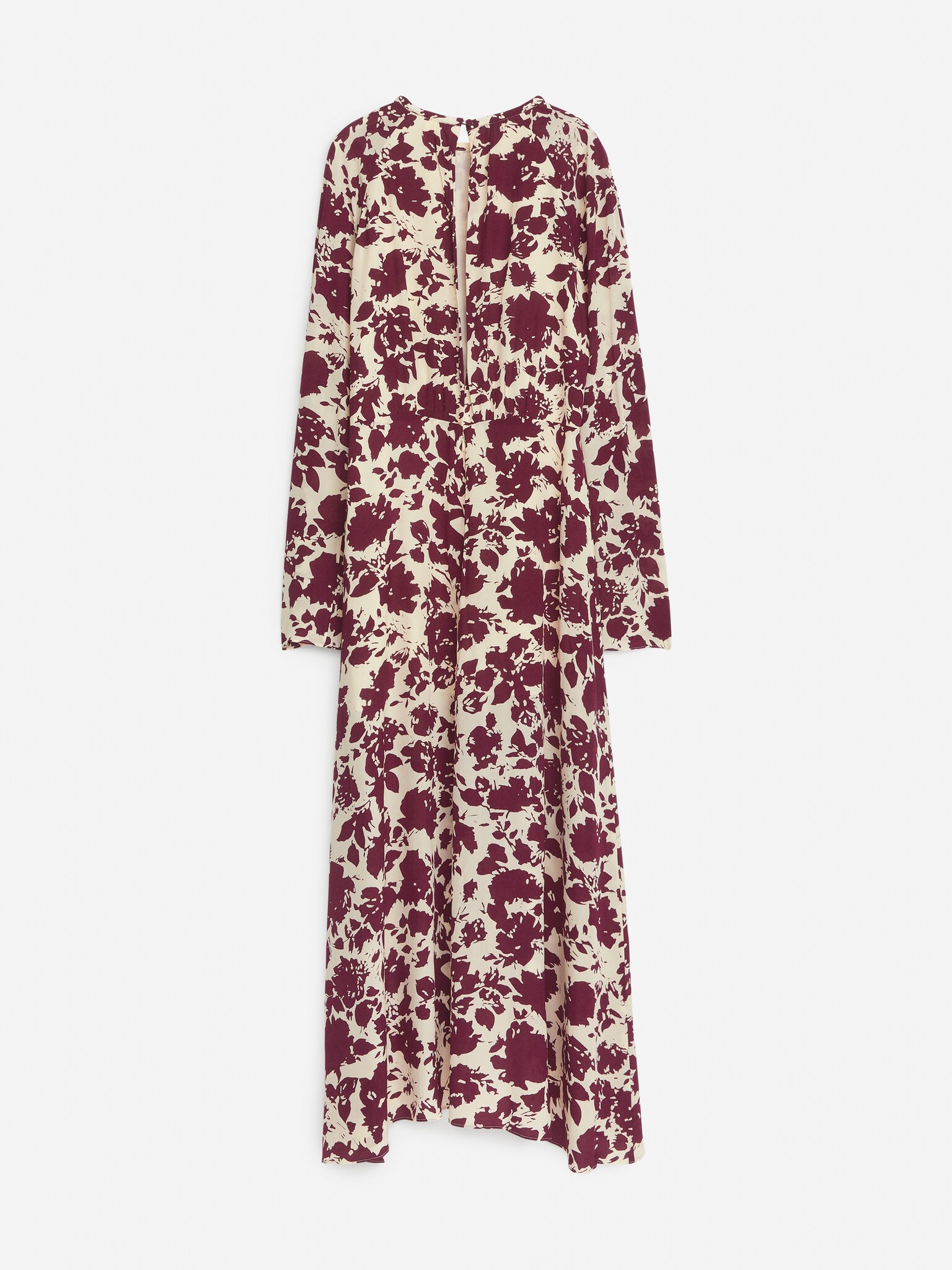 Maxi Dress - Off White/Burgundy - 2