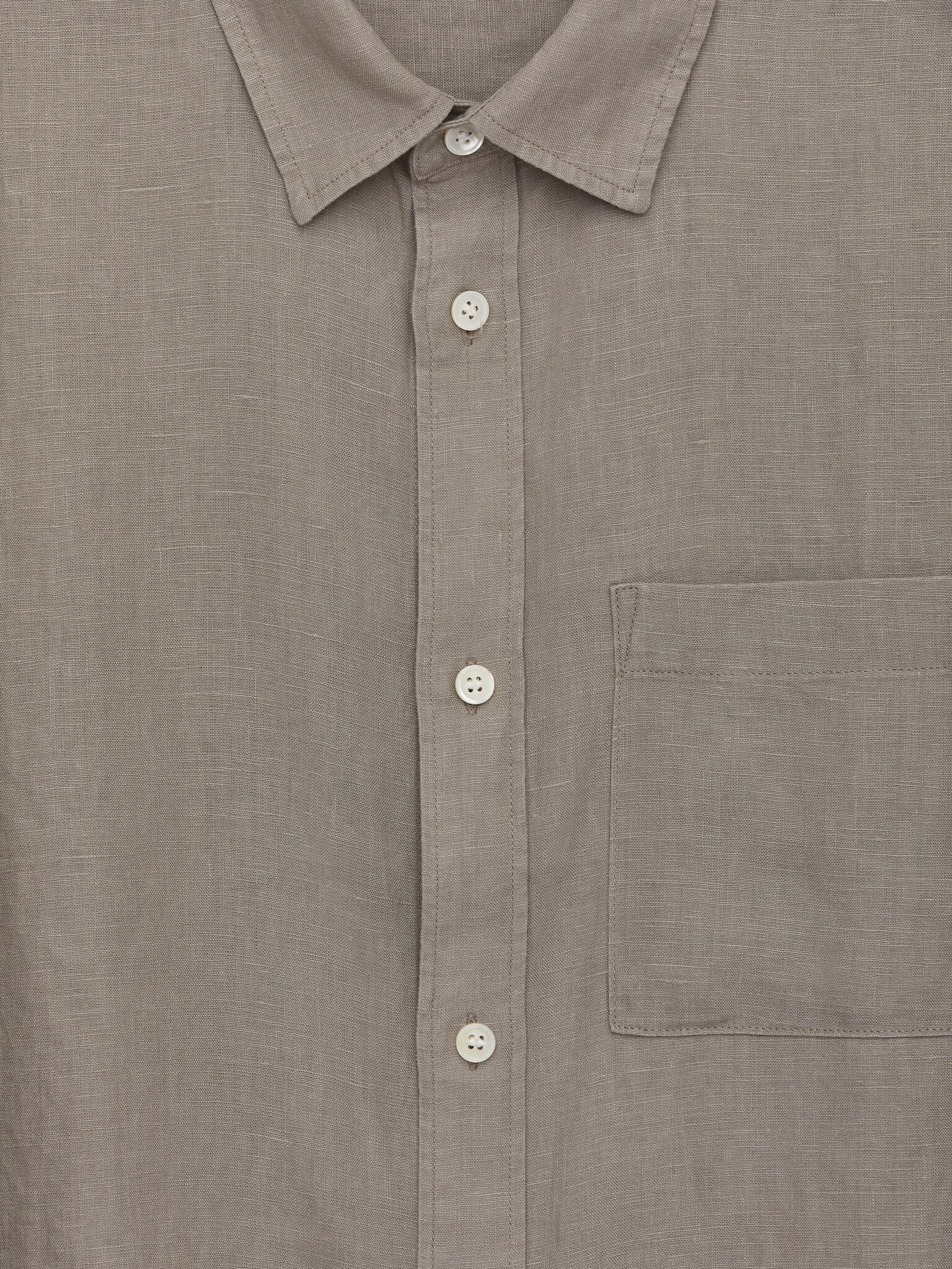 Chemise décontractée en lin - gris/Bleu ciel - 2