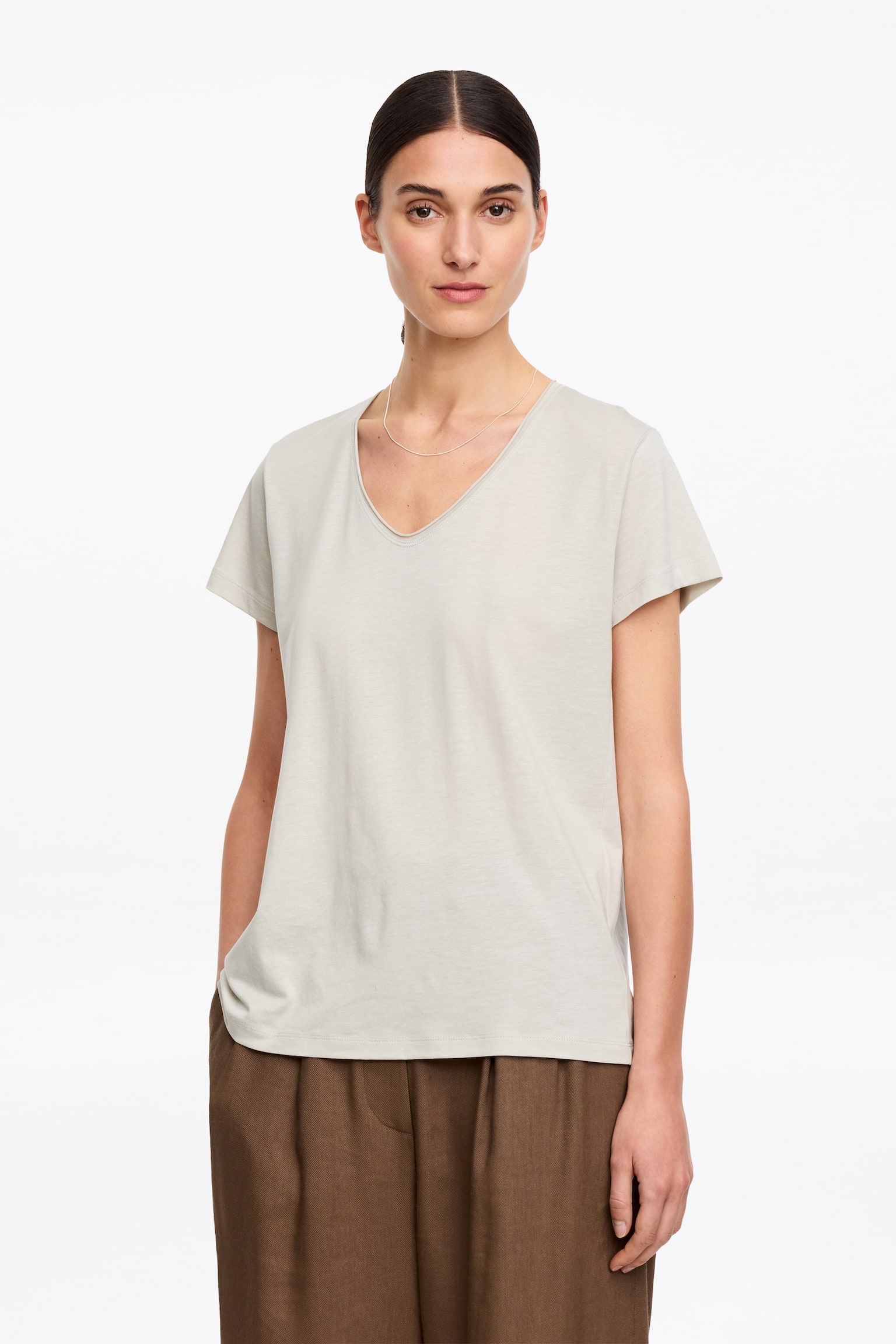 Camiseta de cuello redondo - Topo/Negro/Blanco - 1