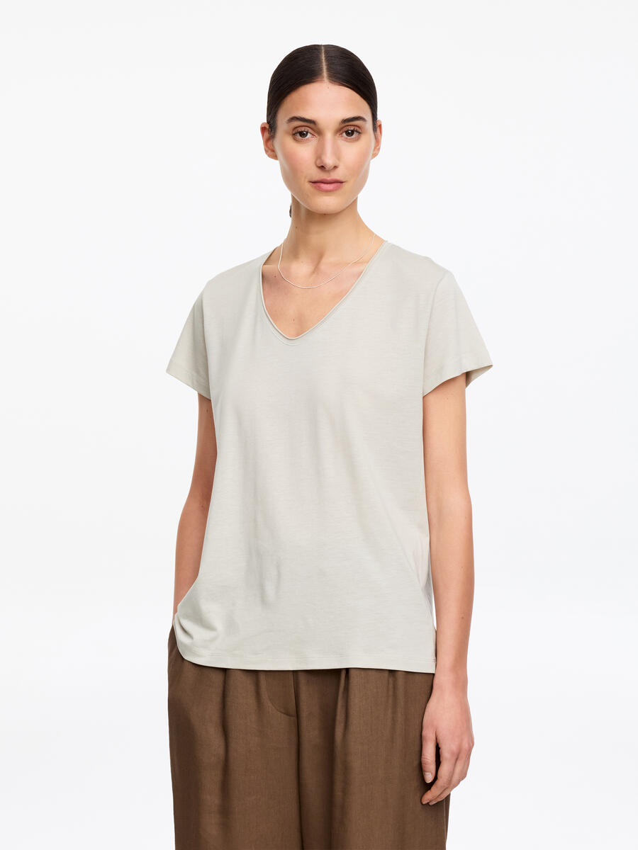 ARKET Women's  Scoop-Neck T-Shirt Beige,  size L
