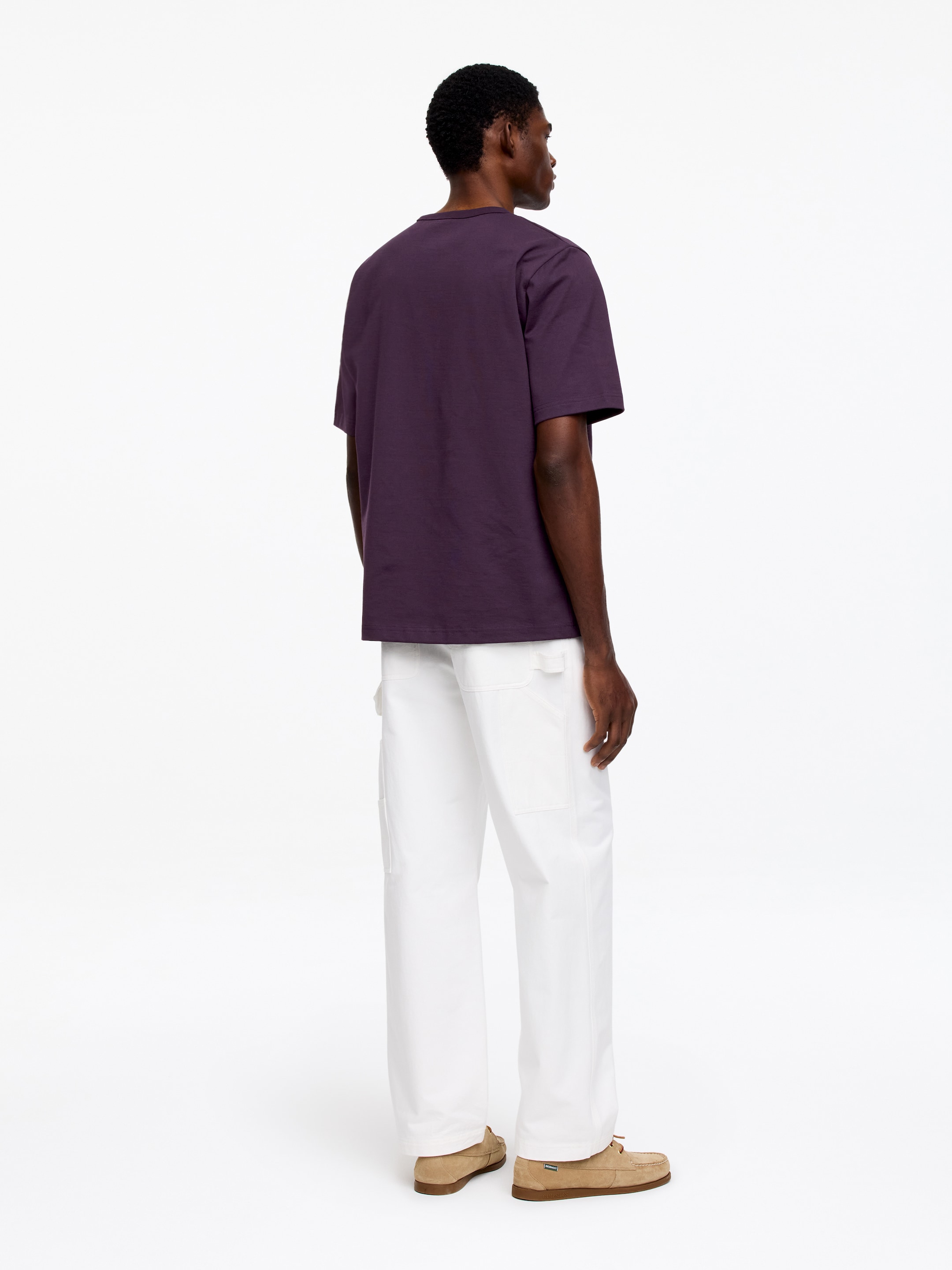 270 GSM Oversized T-Shirt - Dark Purple - Relaxed fit - Men - StillMedia/Lookbook - 6