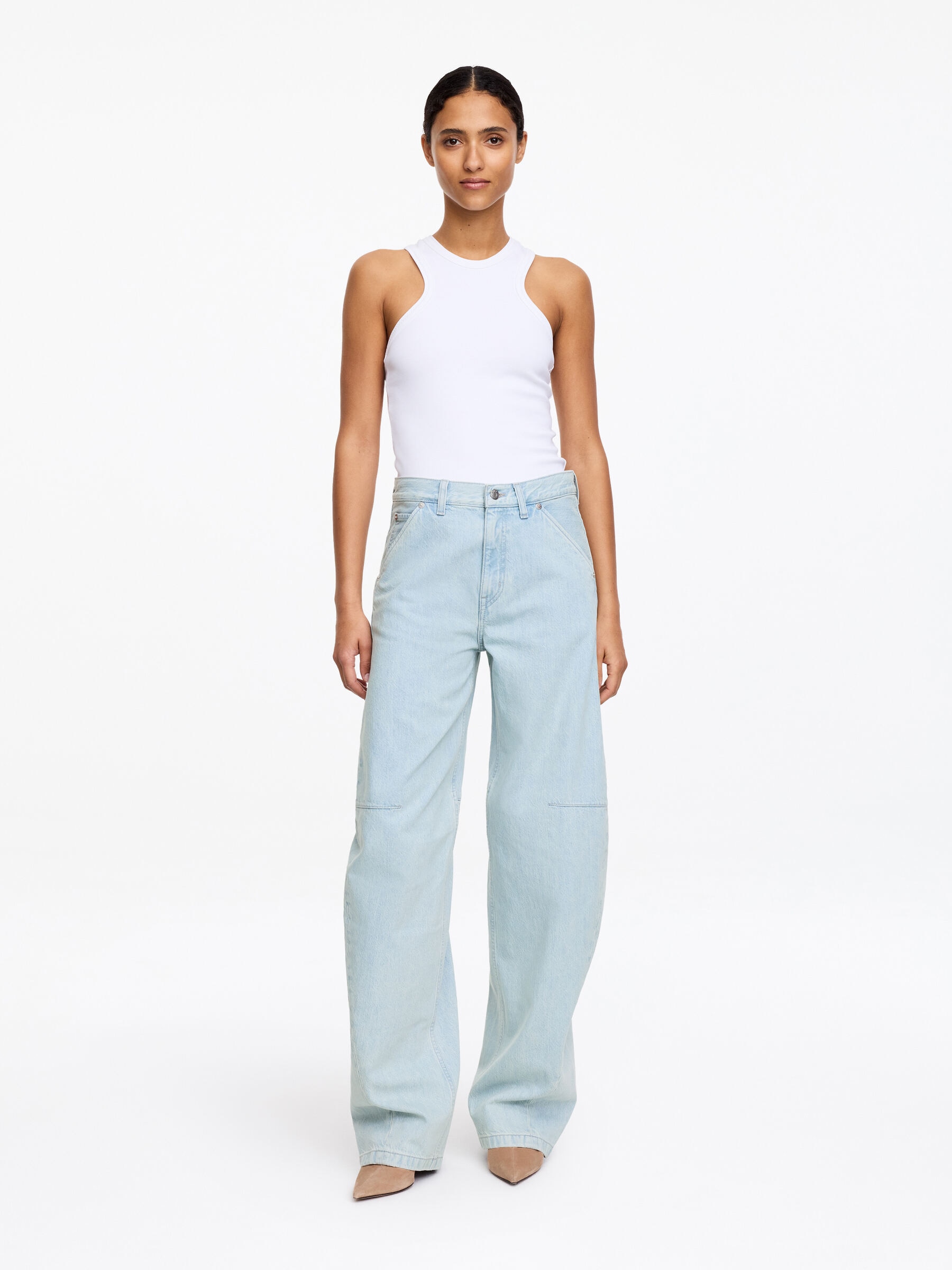 PINE Relaxed Barrel Jeans-#80AAD8-18673