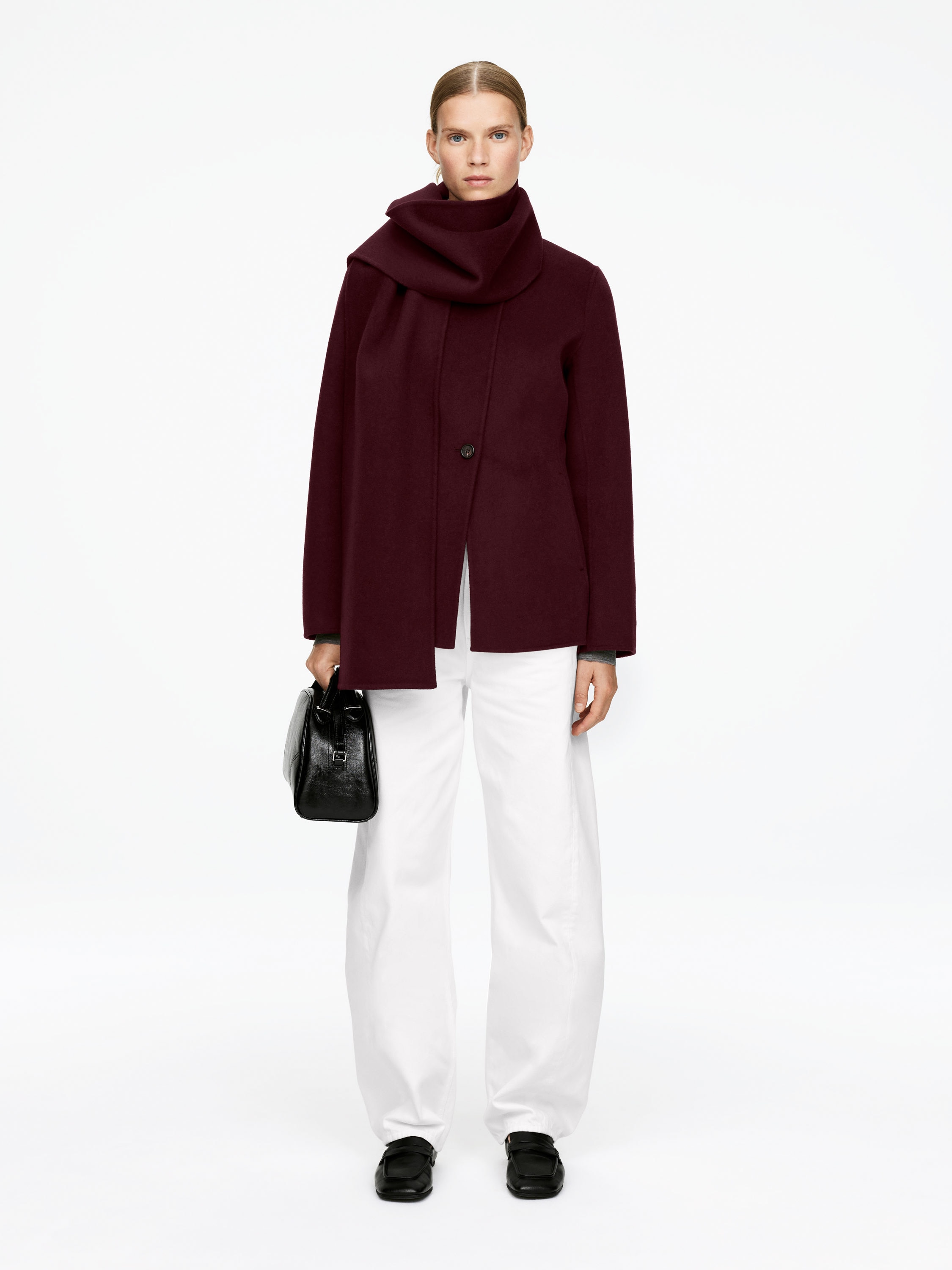 Doublé Wool-Blend Blazer - Burgundy - Slim fit - Women - StillMedia/Lookbook - 7