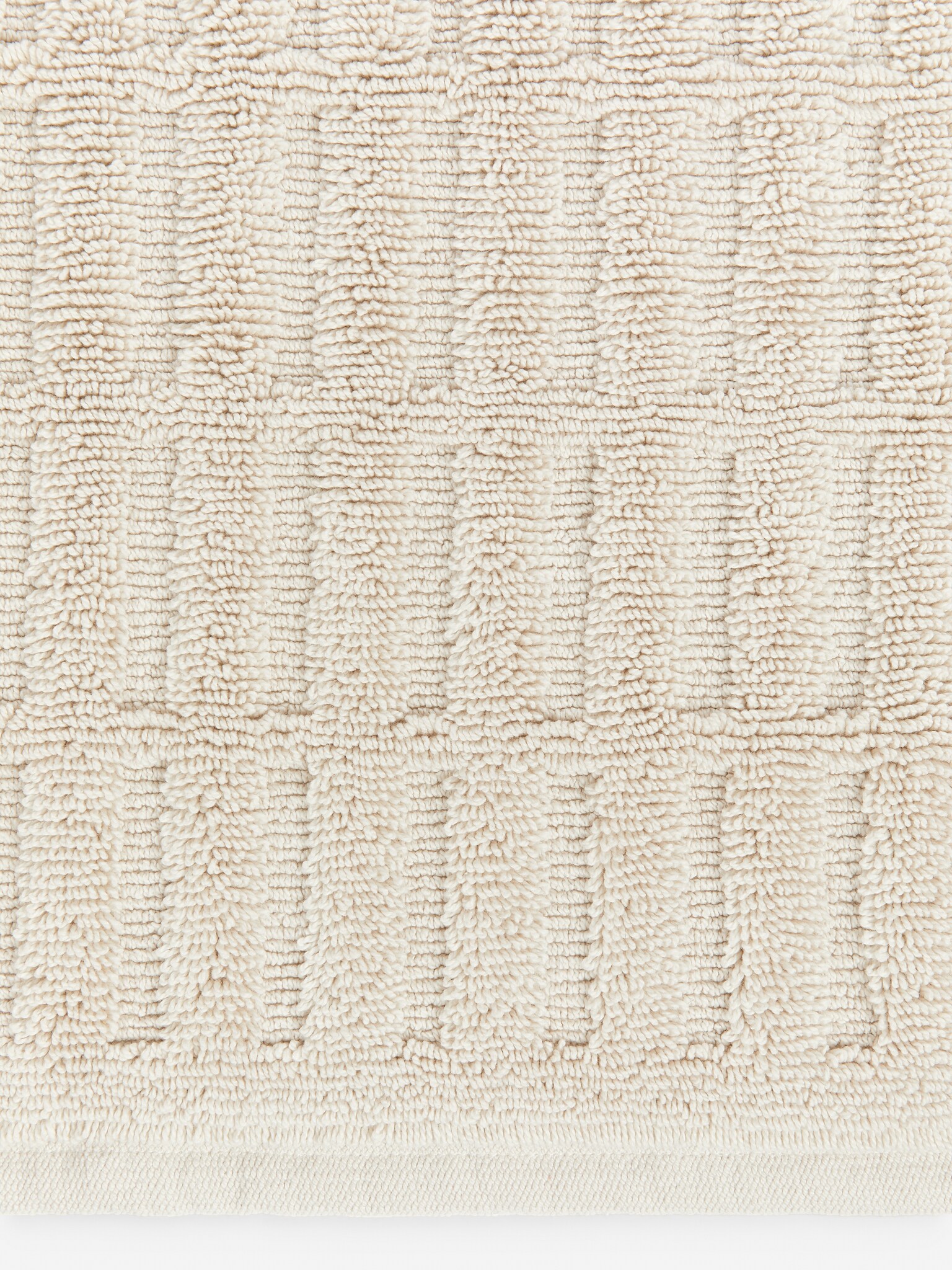 Stor badrumsmatta i bomull - Beige - 2