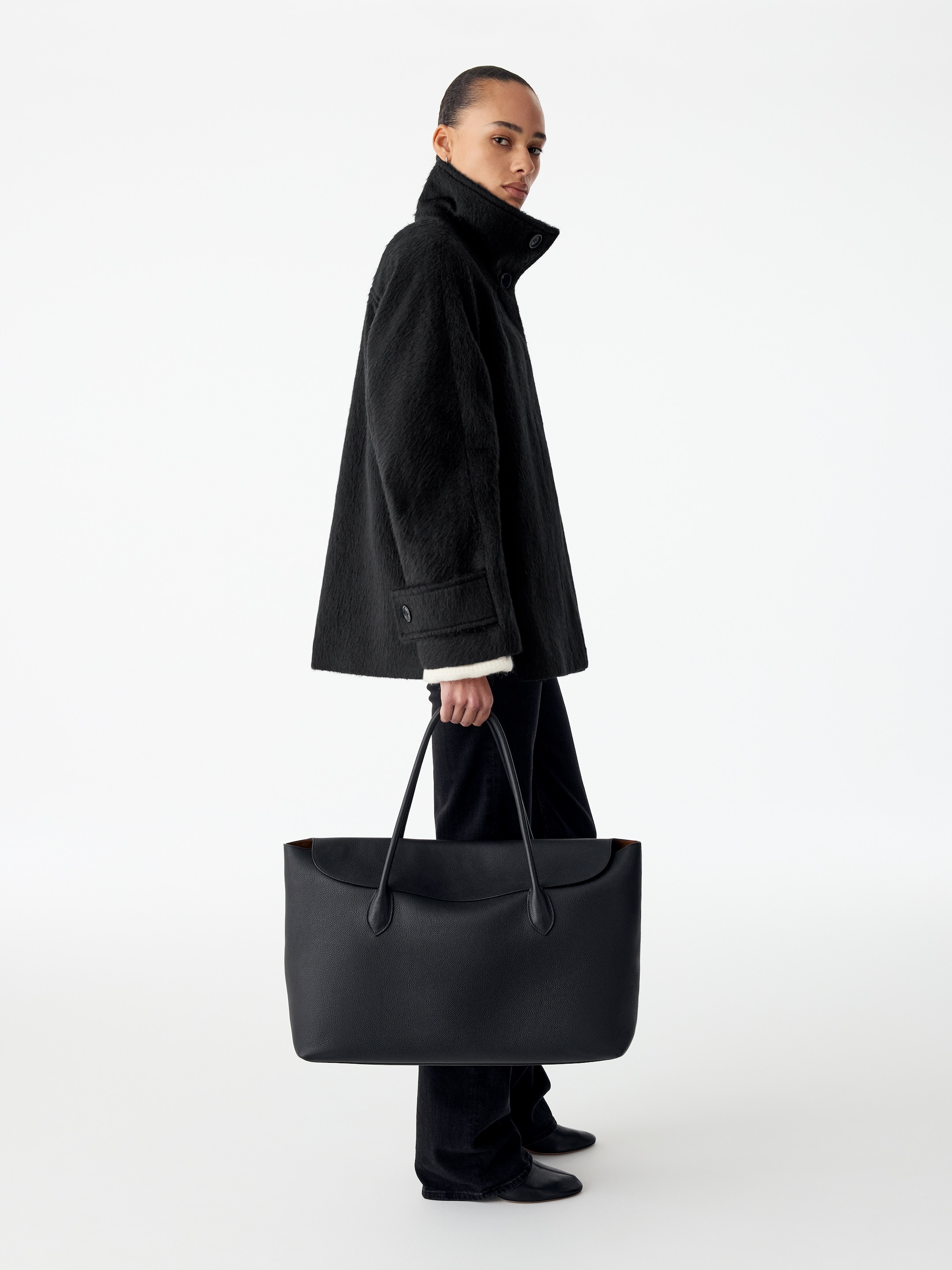 Chaqueta en mezcla de lana y alpaca - Negro - Corte relajado - women - StillMedia/Lookbook - 8