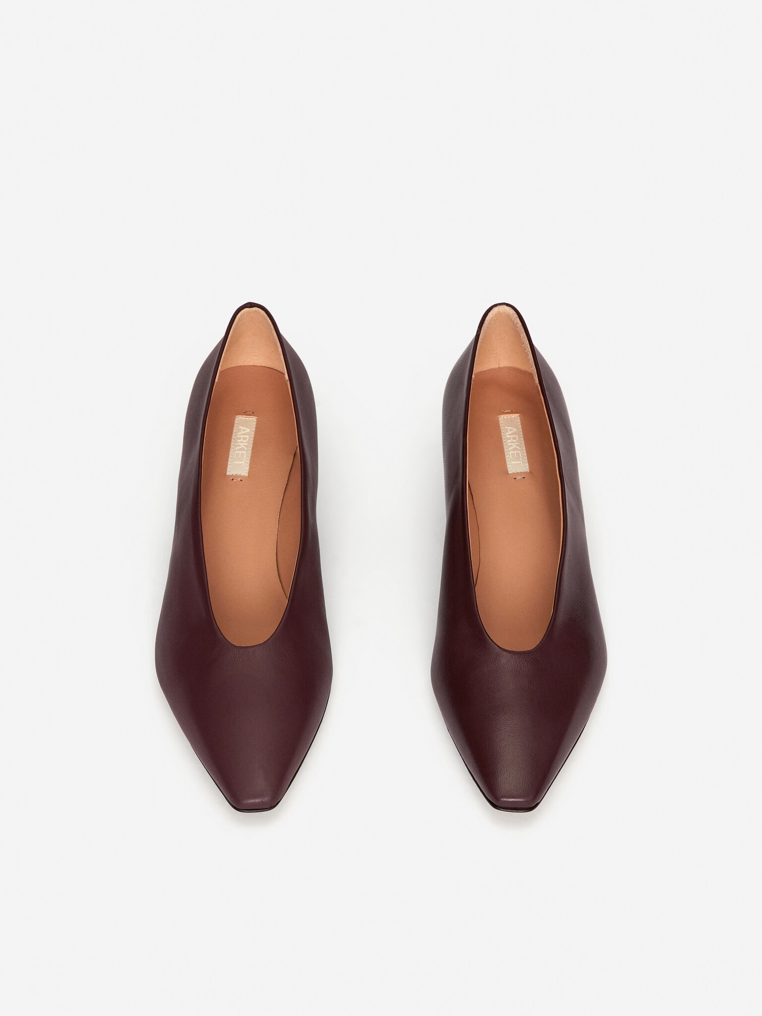 Escarpins en cuir - Bordeaux - 5