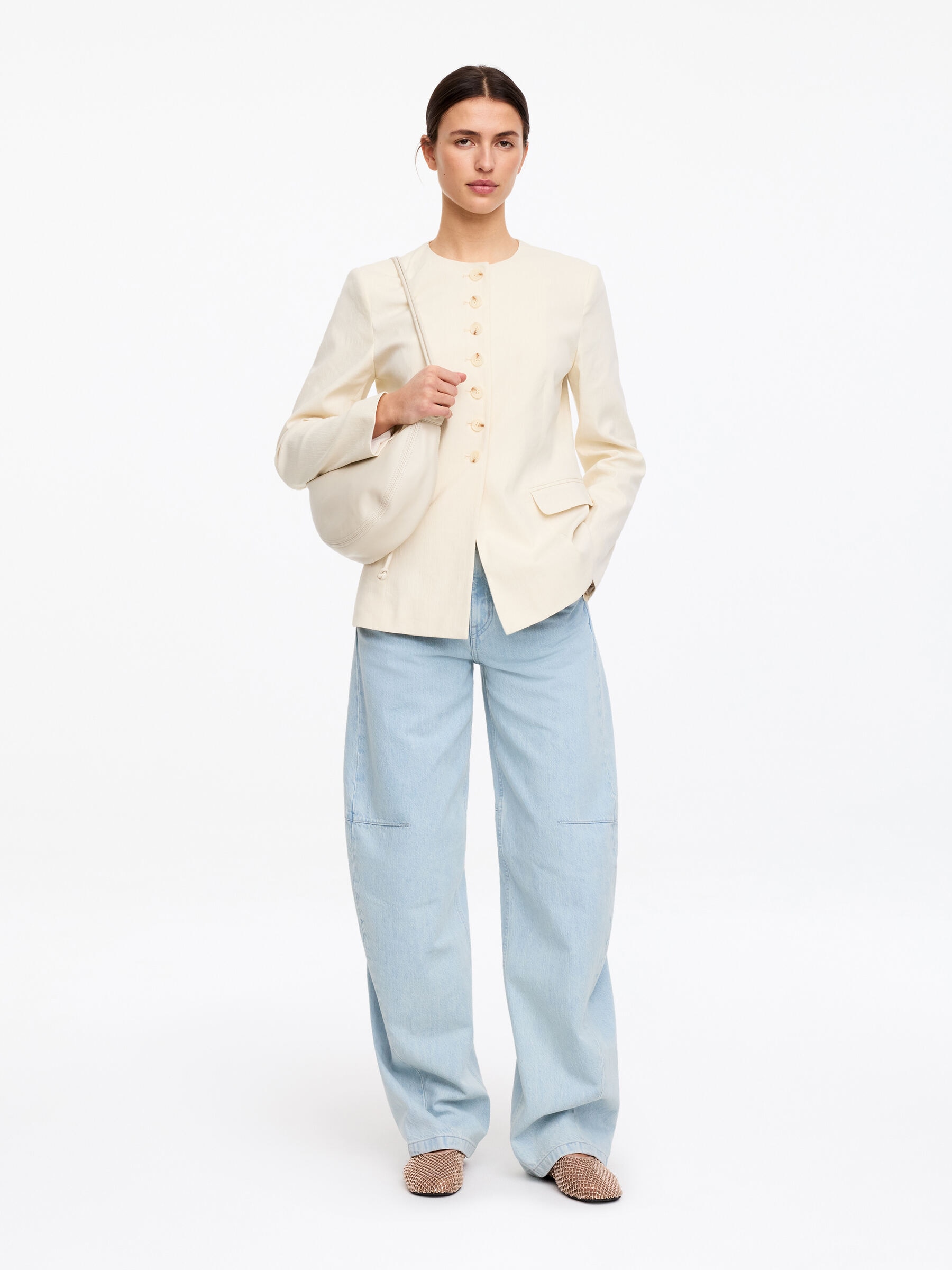 Ballerines en résille ornementée - Beige - Femme - StillMedia/Lookbook - 8