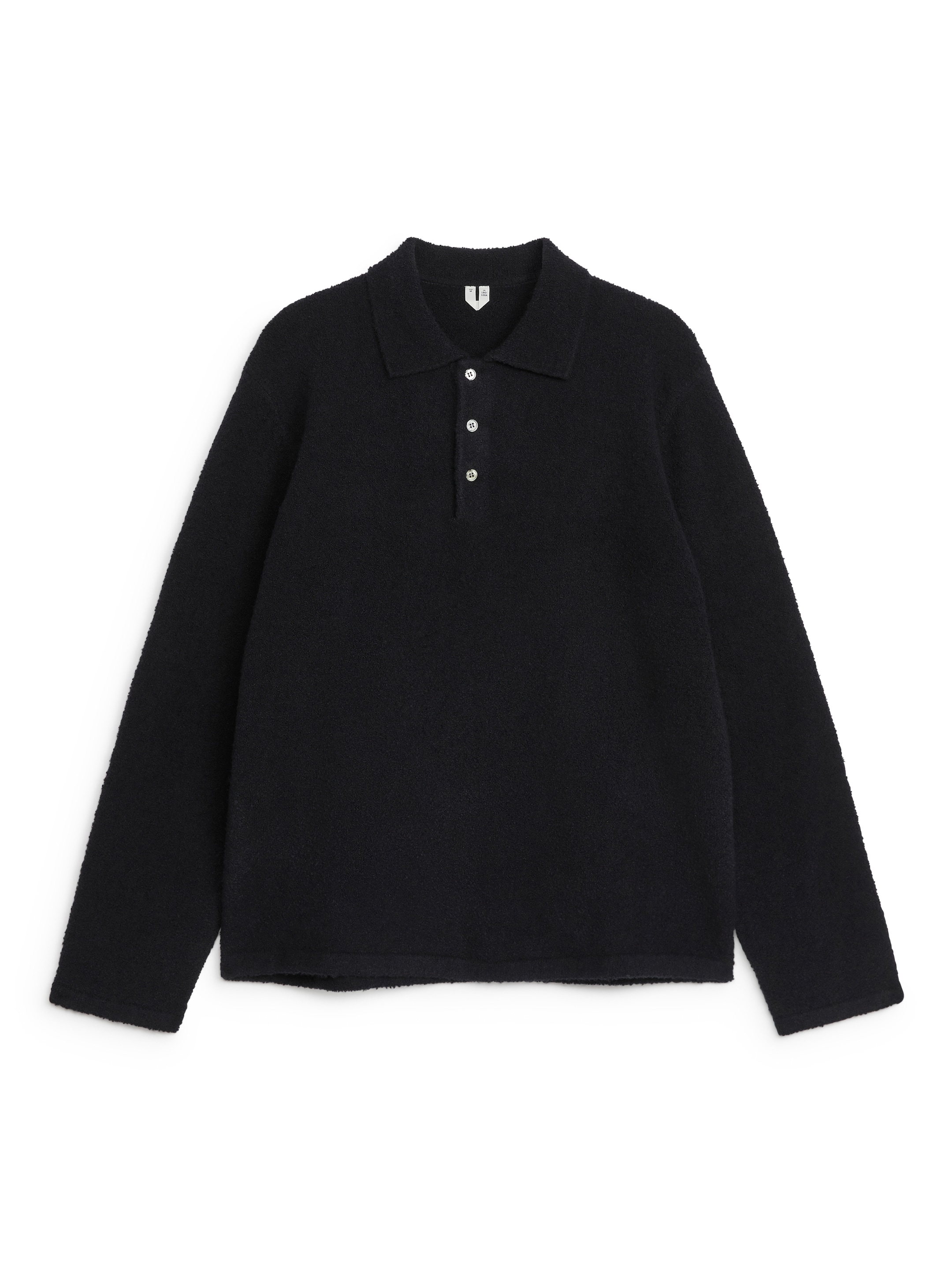 Stickad pikétröja - Mörkblå - Regular fit - Men - StillMedia/DescriptiveStillLife - 1