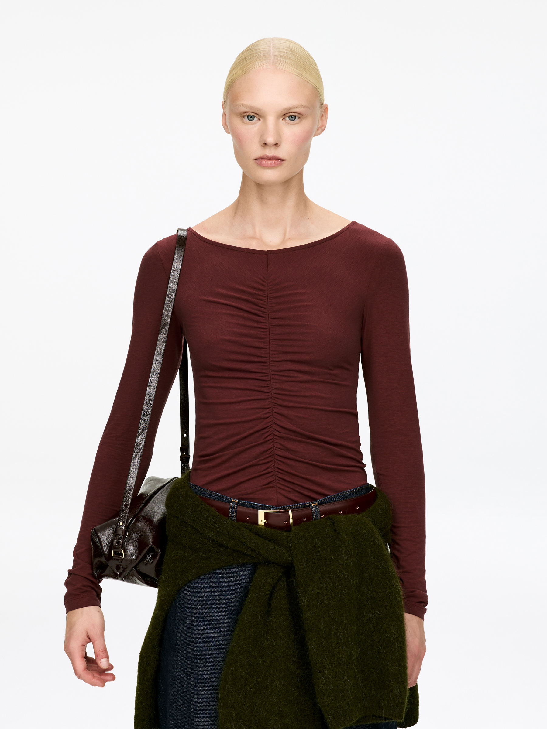 Gathered Top-#633337-17173