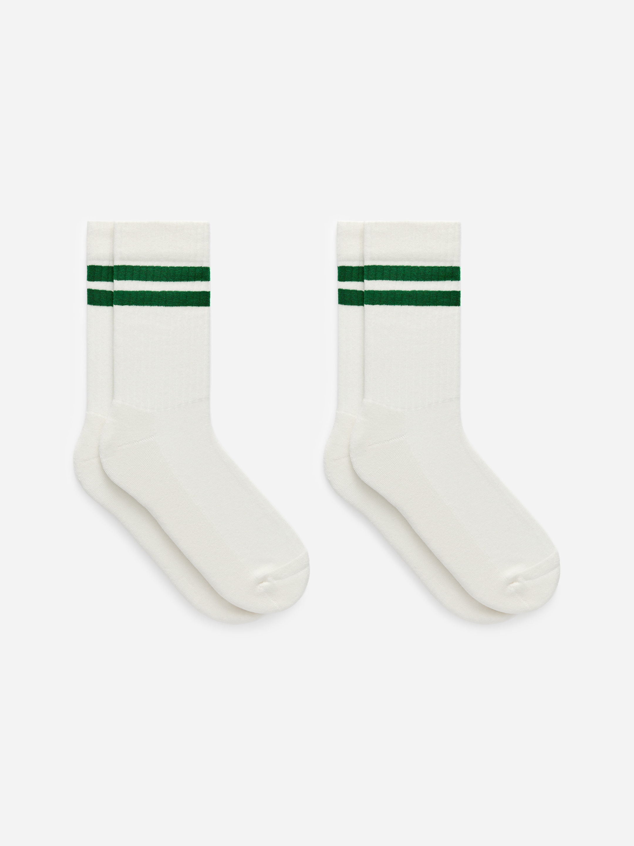 Sporty Cotton Socks - Green/Off White - Men - StillMedia/DescriptiveStillLife - 1