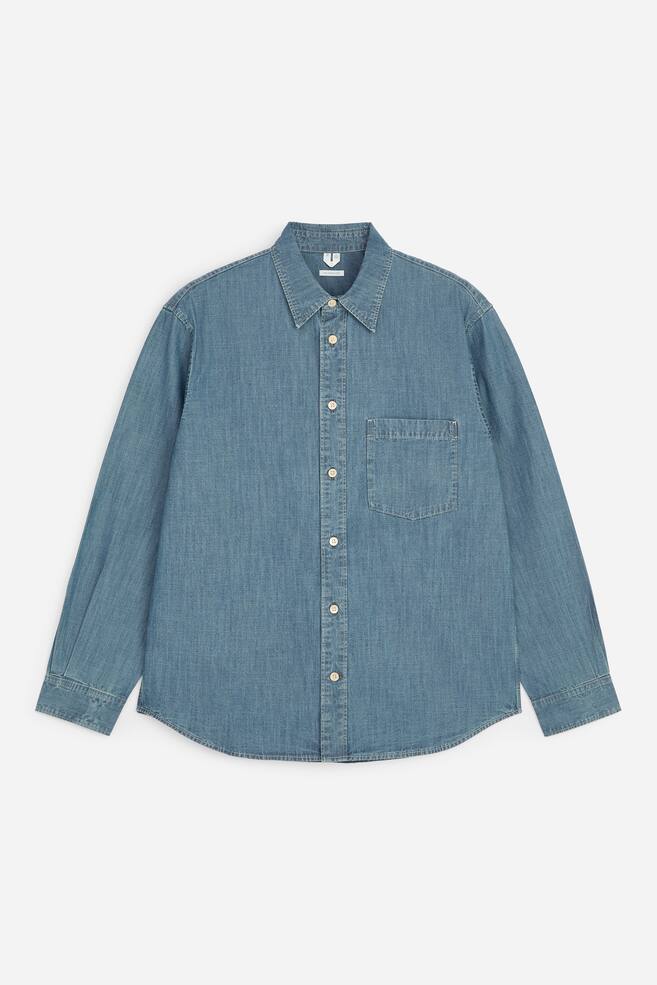 Lockeres Jeanshemd - Blau - 1