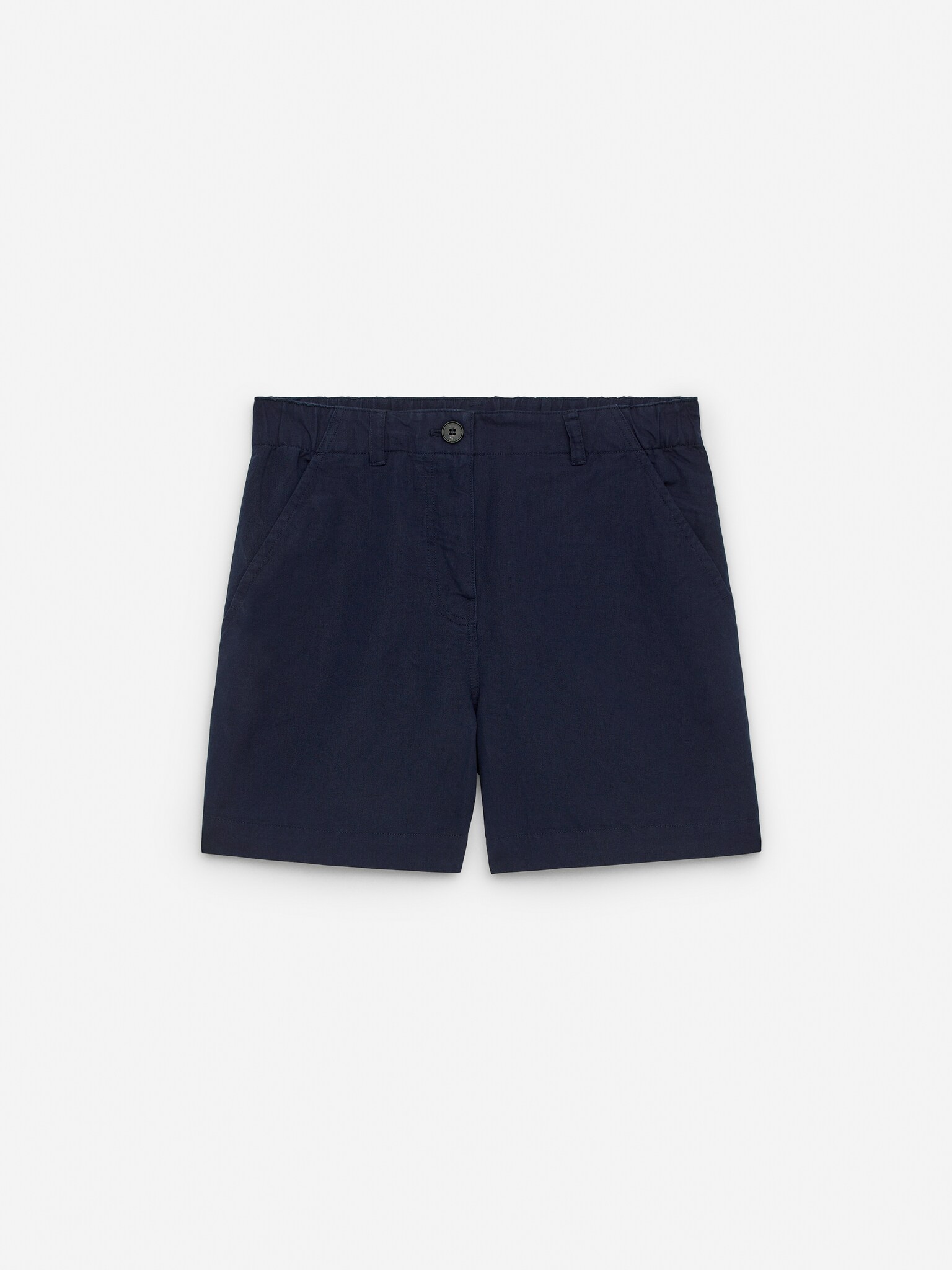 Chino Shorts - Albastru închis/Alb