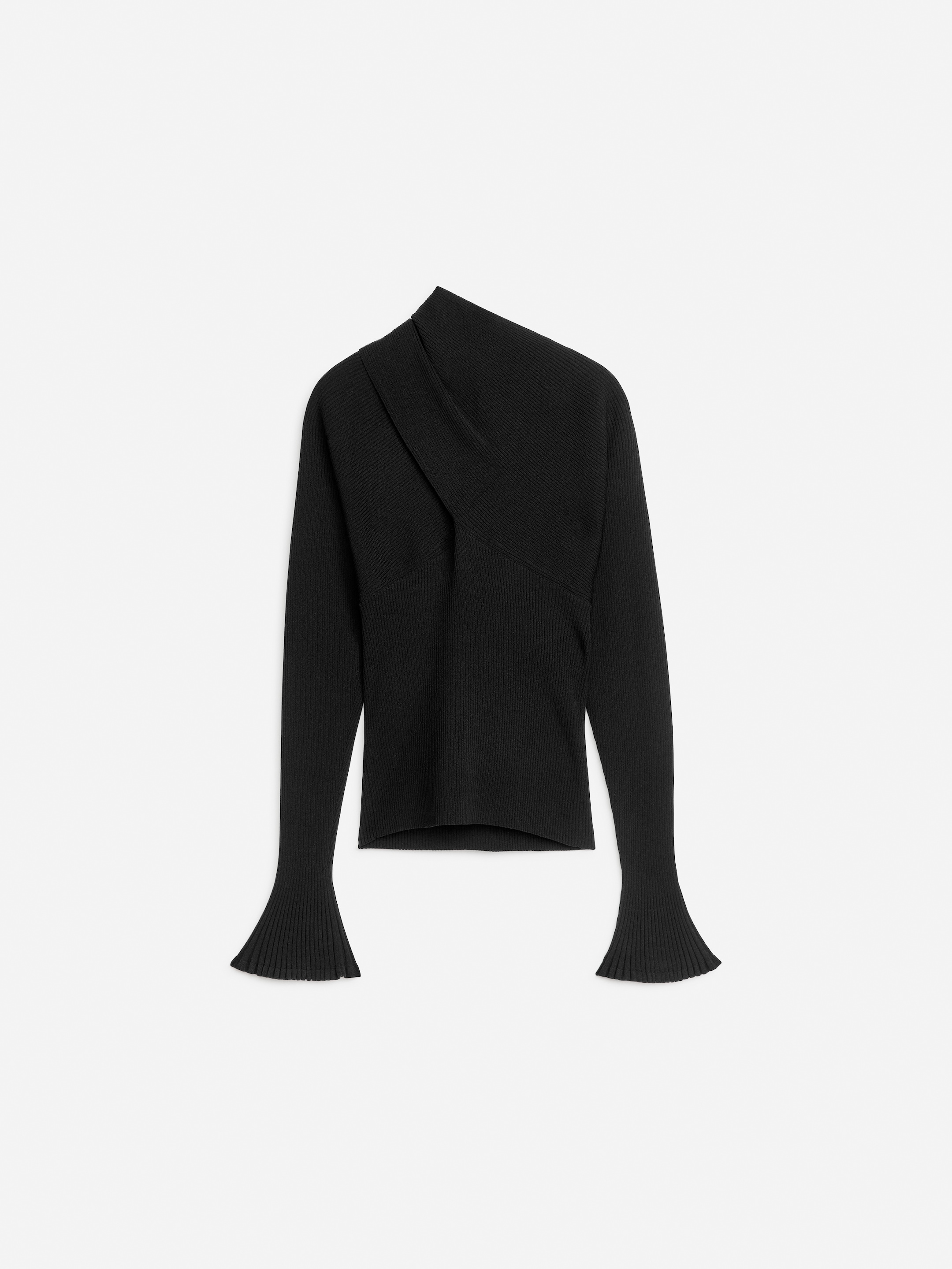 Grotere afbeelding bekijken: Top met sjaal en lange mouwen - Zwart - DAMES | H&M NL 1
