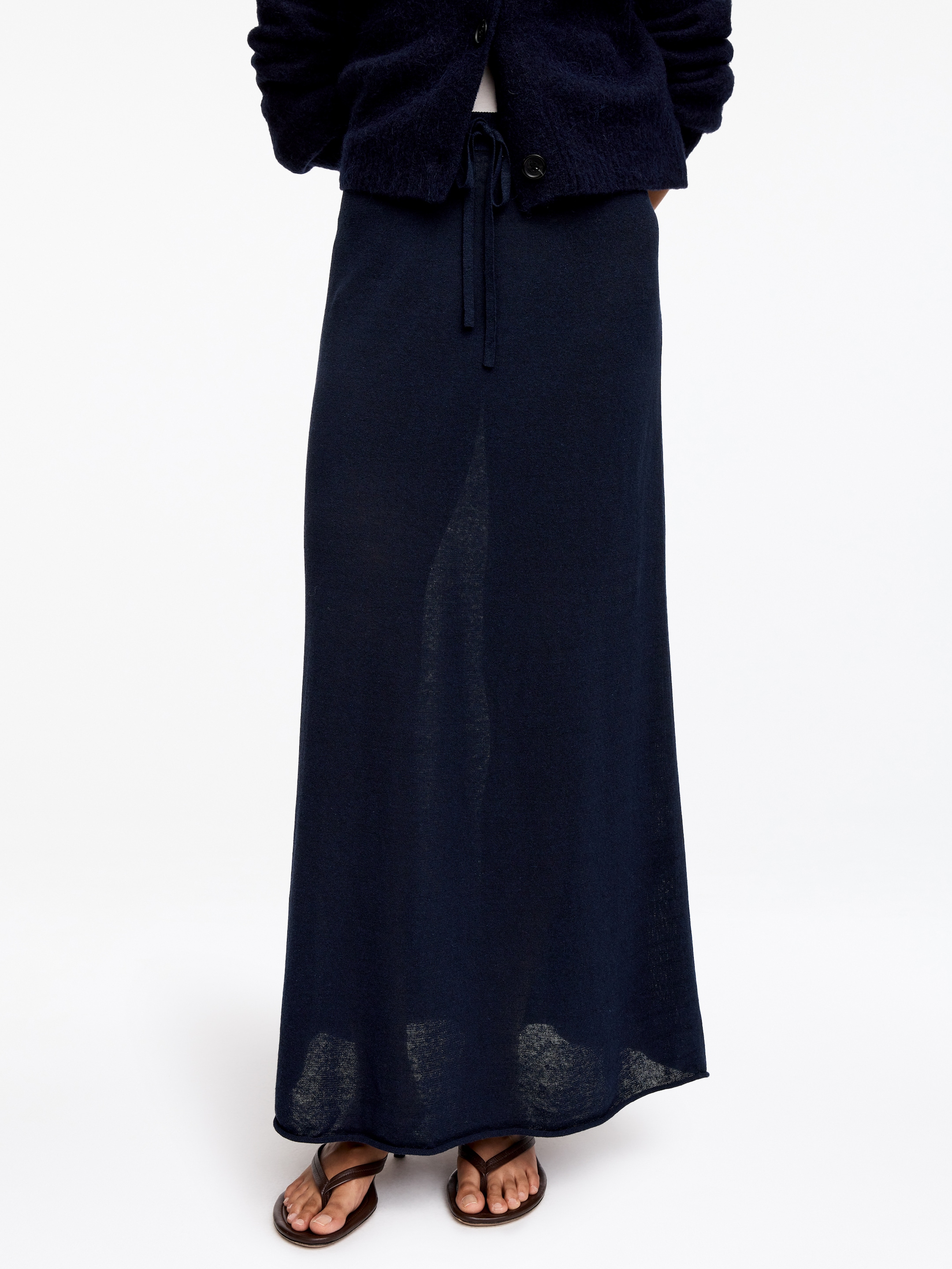 Knitted skirt - Navy - Regular fit - Women - StillMedia/Lookbook - 2