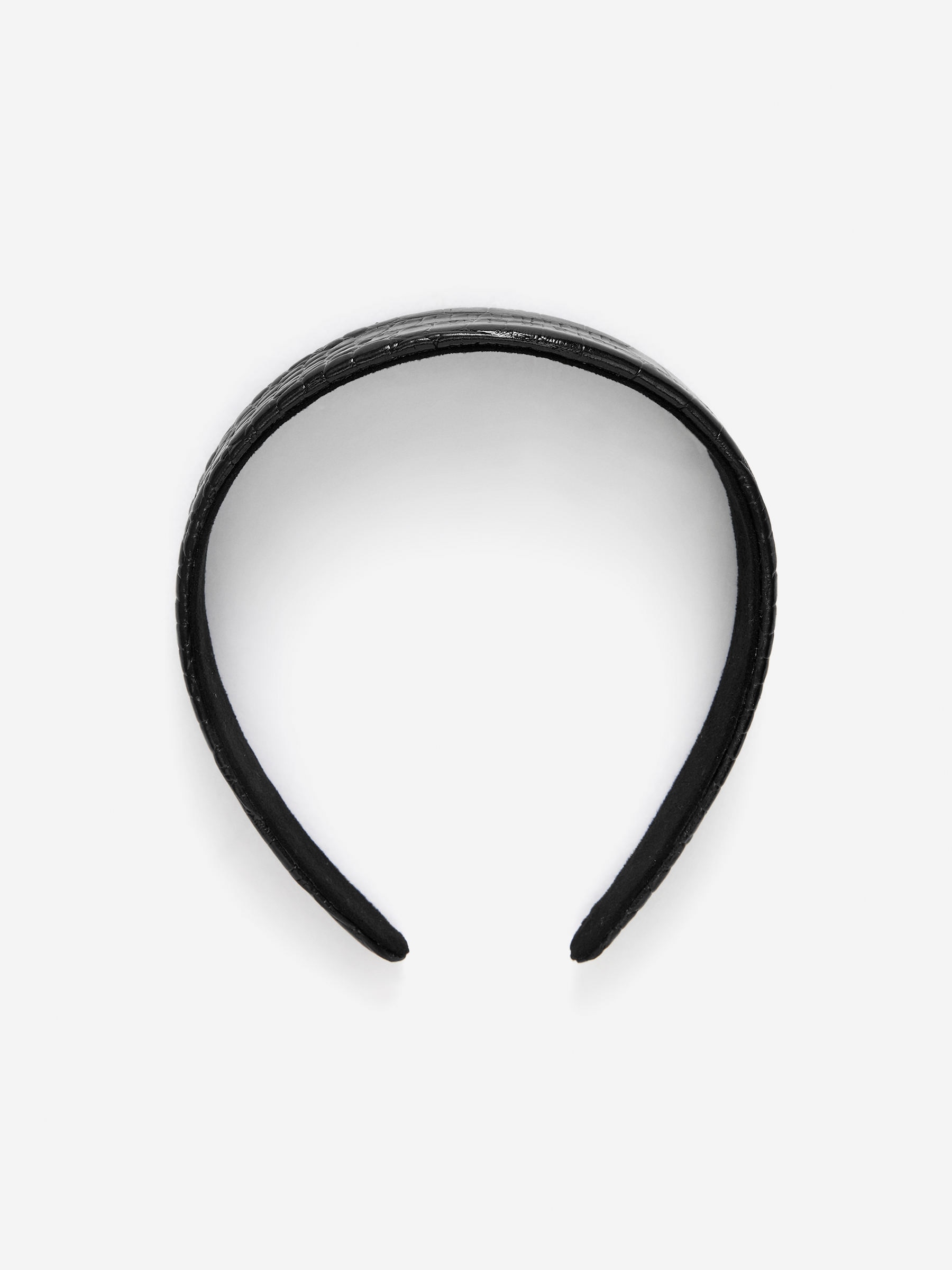 Croco-Effect Lether Alice Band - Black - Women - StillMedia/DescriptiveStillLife - 1