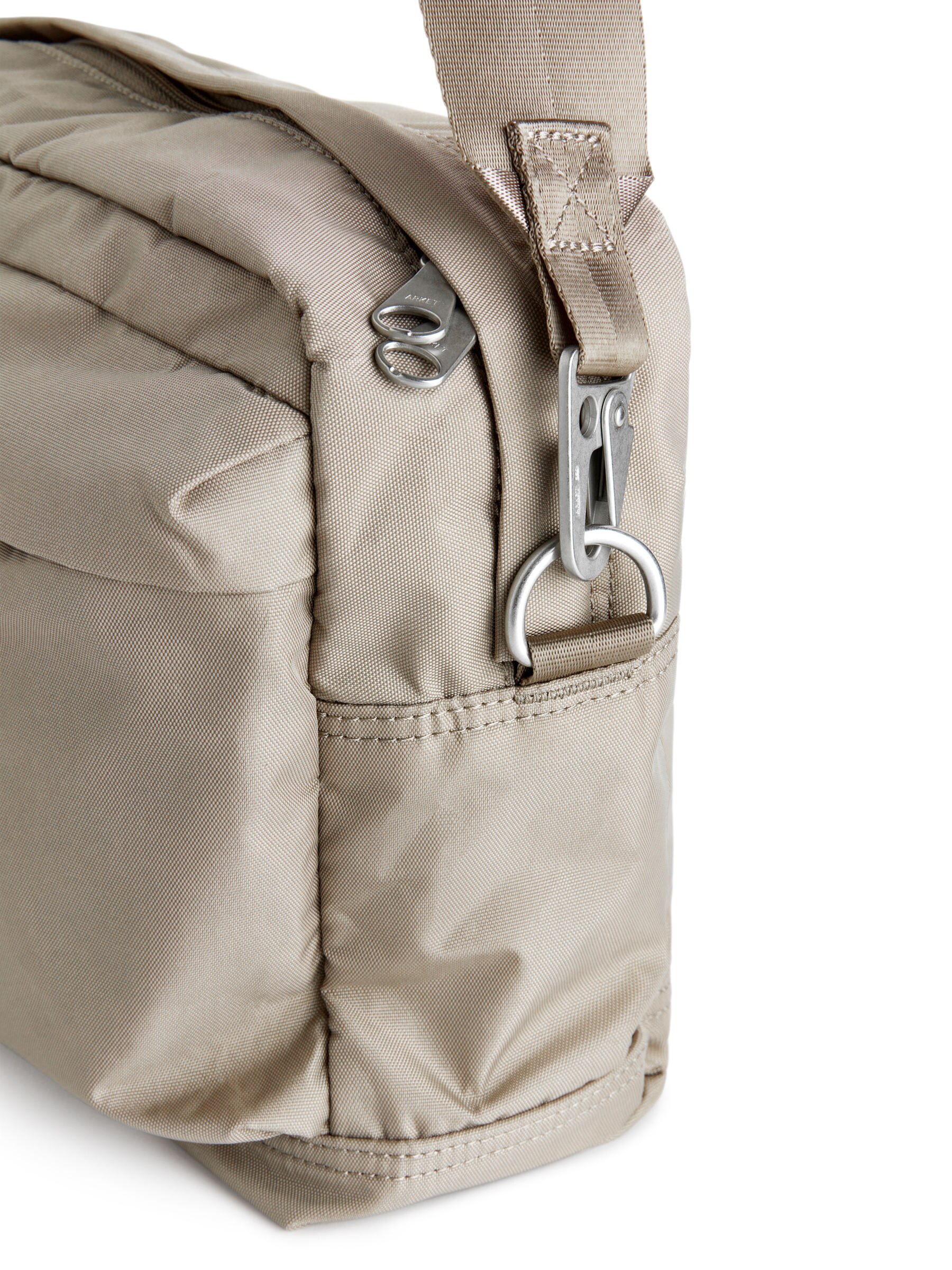 Schultertasche aus Nylon im A4-Format - Taupe - Reise - StillMedia/DescriptiveDetail - 1