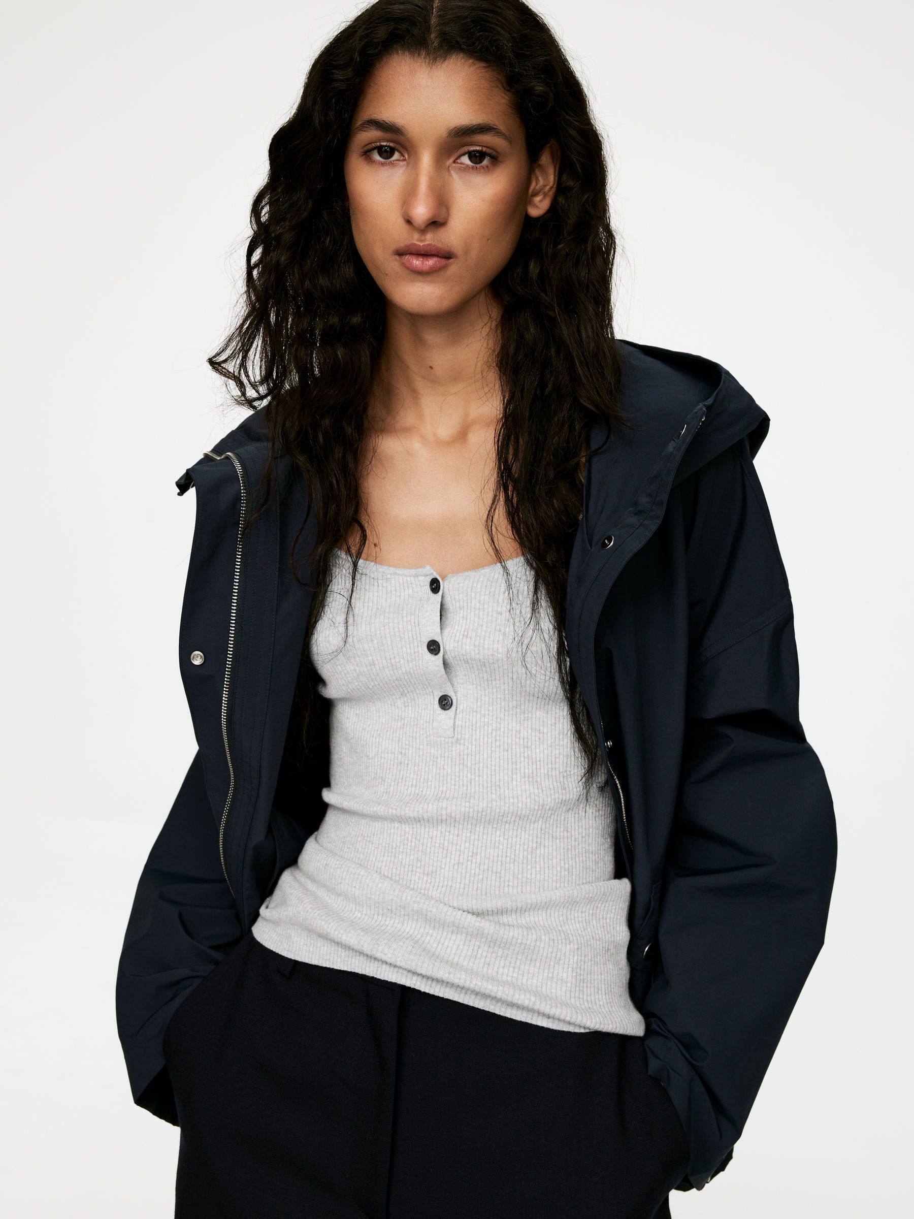 Ballerina-Neckline Top - Grey - Slim fit - Women - StillMedia/Lookbook - 5