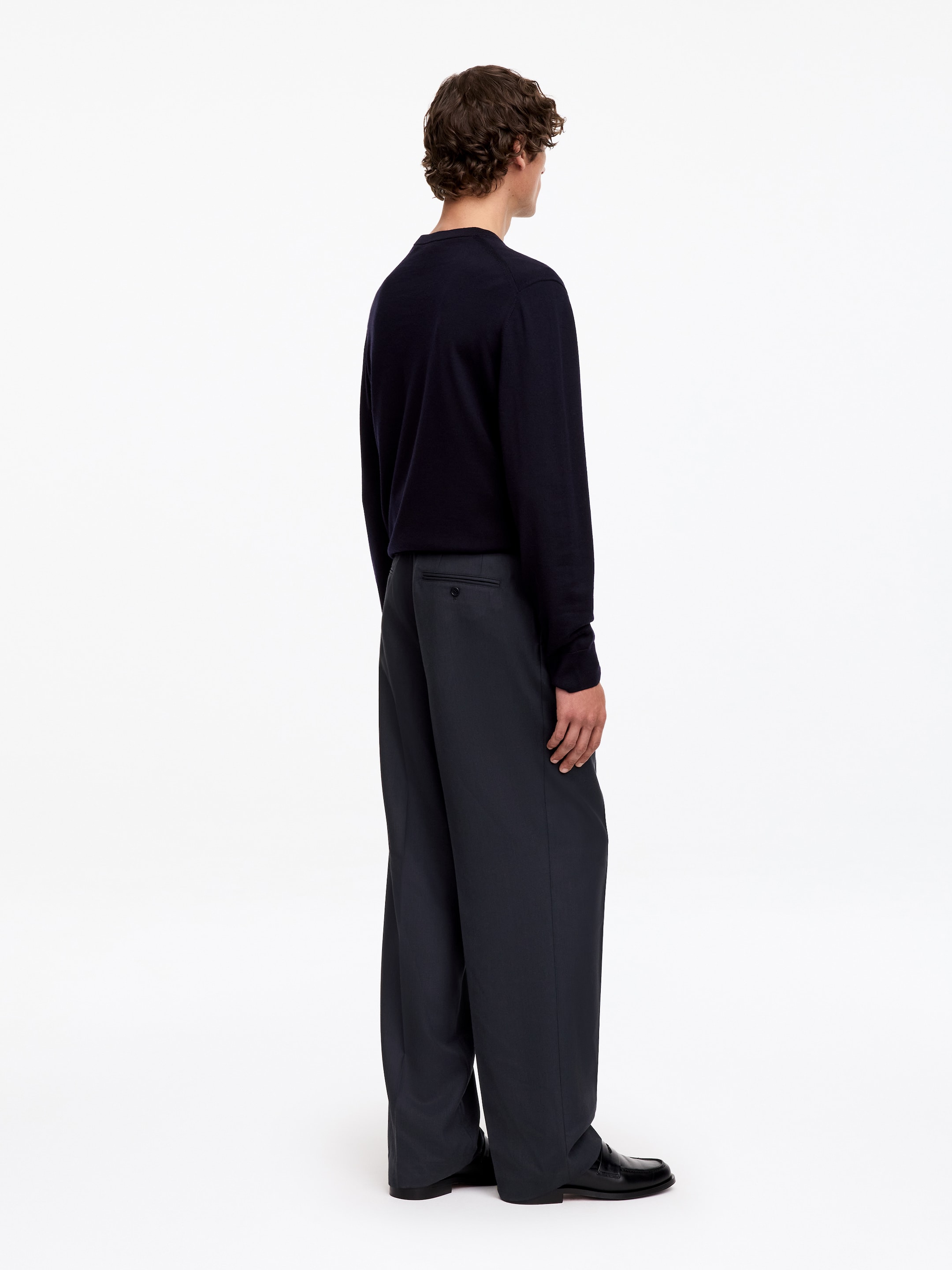 Relaxed Wool Trousers - Dark Blue - Relaxed fit - men - StillMedia/Lookbook - 5
