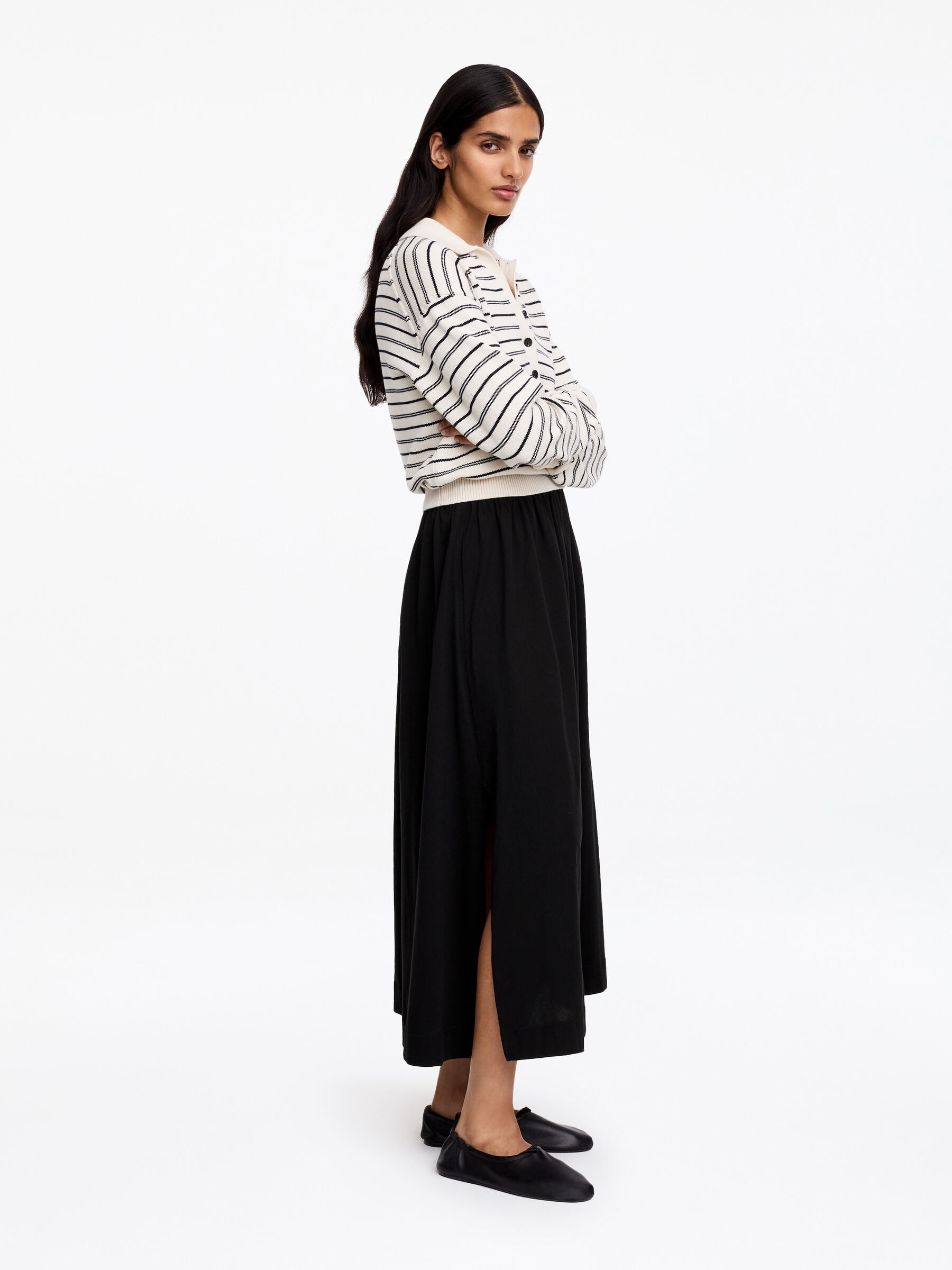 Jupe trapèze mi-longue - Noir - Regular fit - Femme - StillMedia/Lookbook - 2