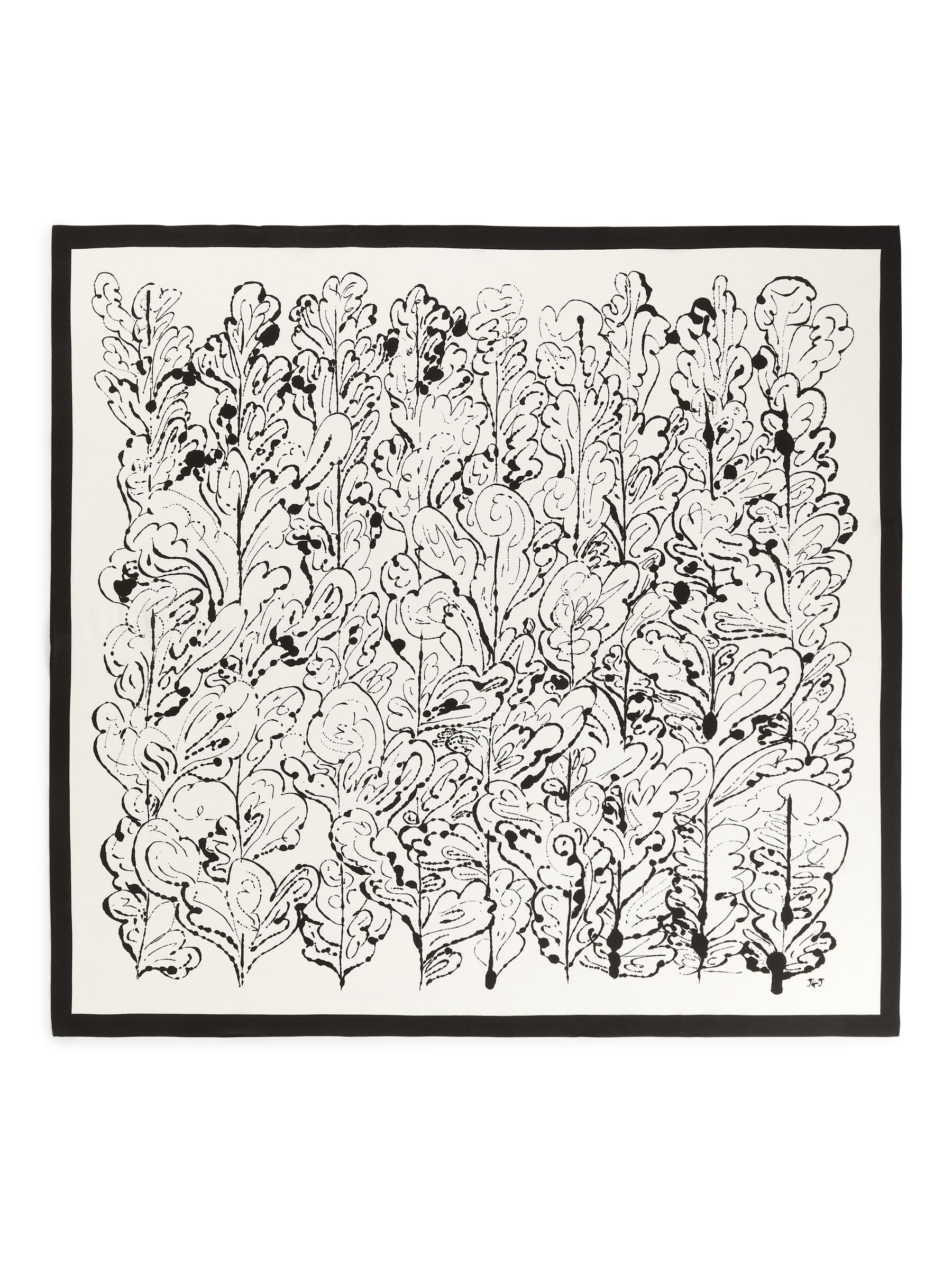 Bedrucktes Seidentuch - Schwarz/Cremeweiß - Damen - StillMedia/DescriptiveStillLife - 1