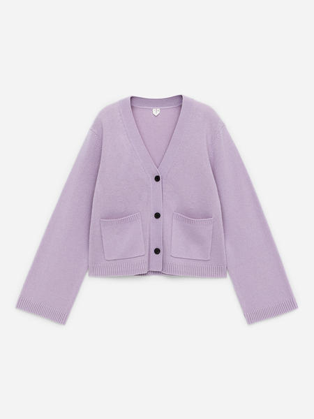 Fisherman Cardigan - Lilac Cotton main image 1