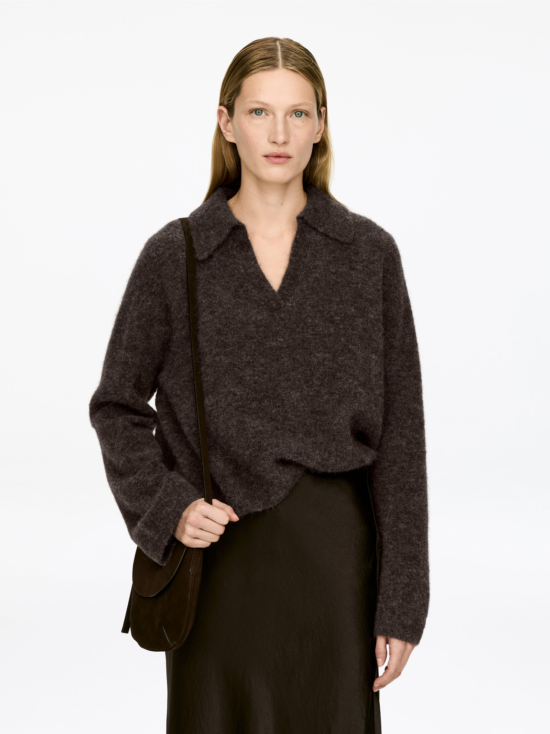 Alpaca-Wool Blend Jumper - Brown - Loose fit - Women - StillMedia/Lookbook - 7