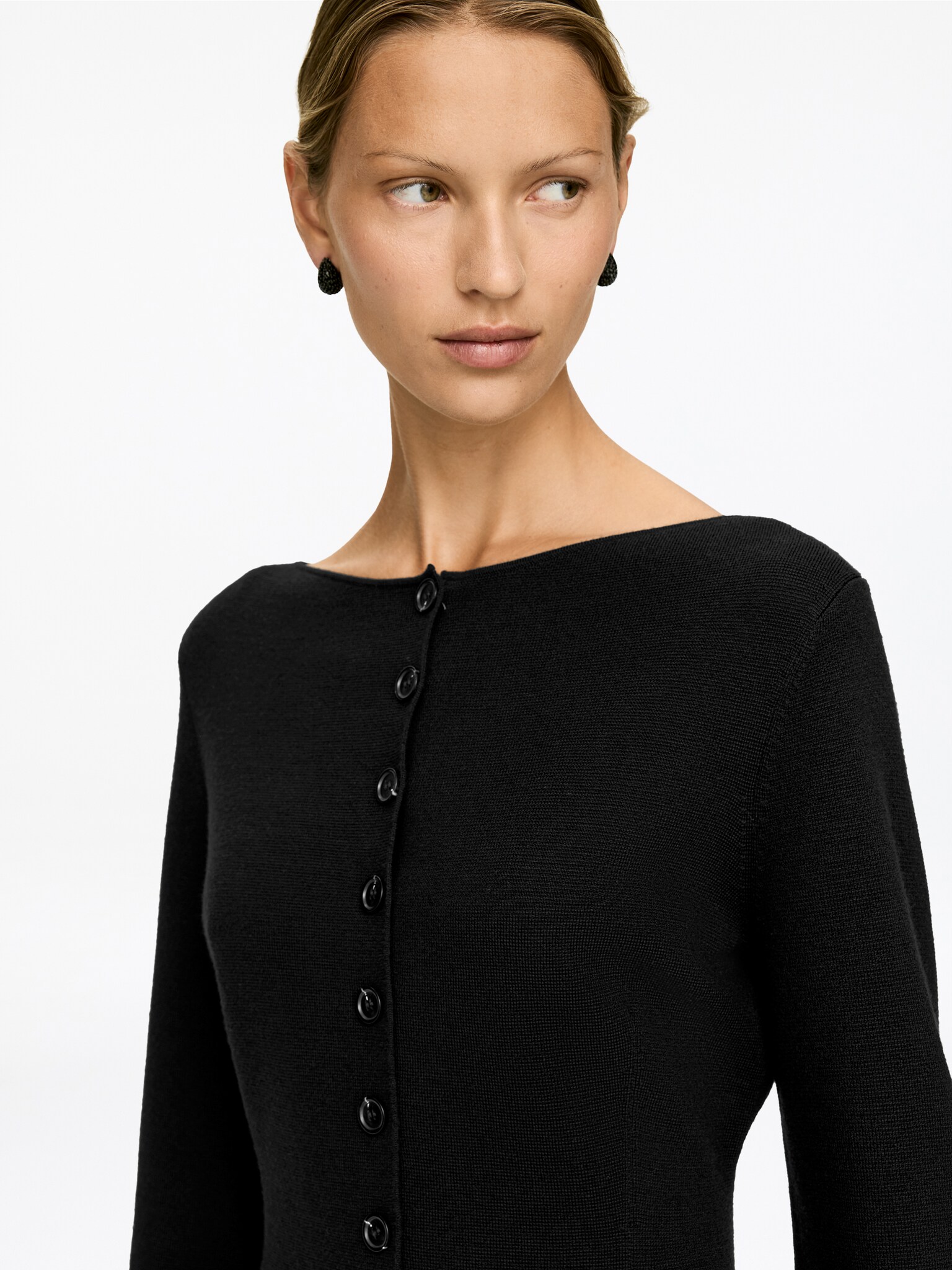 Nativa Wool Cardigan - Black - 5