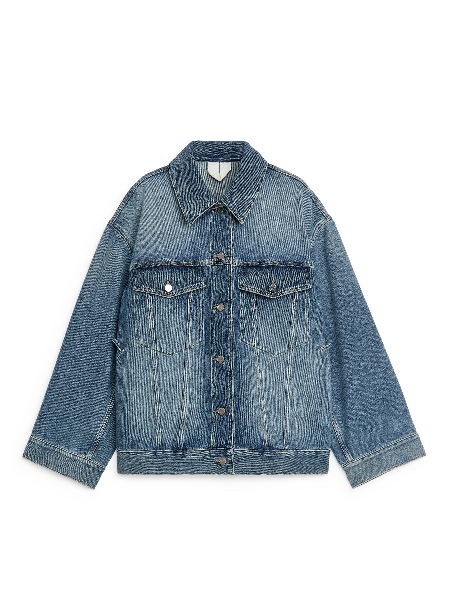 Denim-Jacke mit Bindedetail - Verwaschenes Blau - Oversize - Damen - StillMedia/DescriptiveStillLife - 2