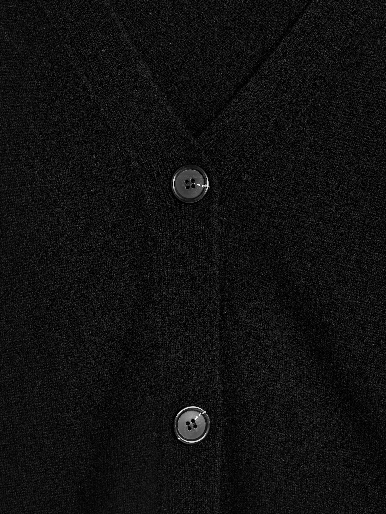 Cardigan en laine et cachemire - Noir/Gris chiné - 4