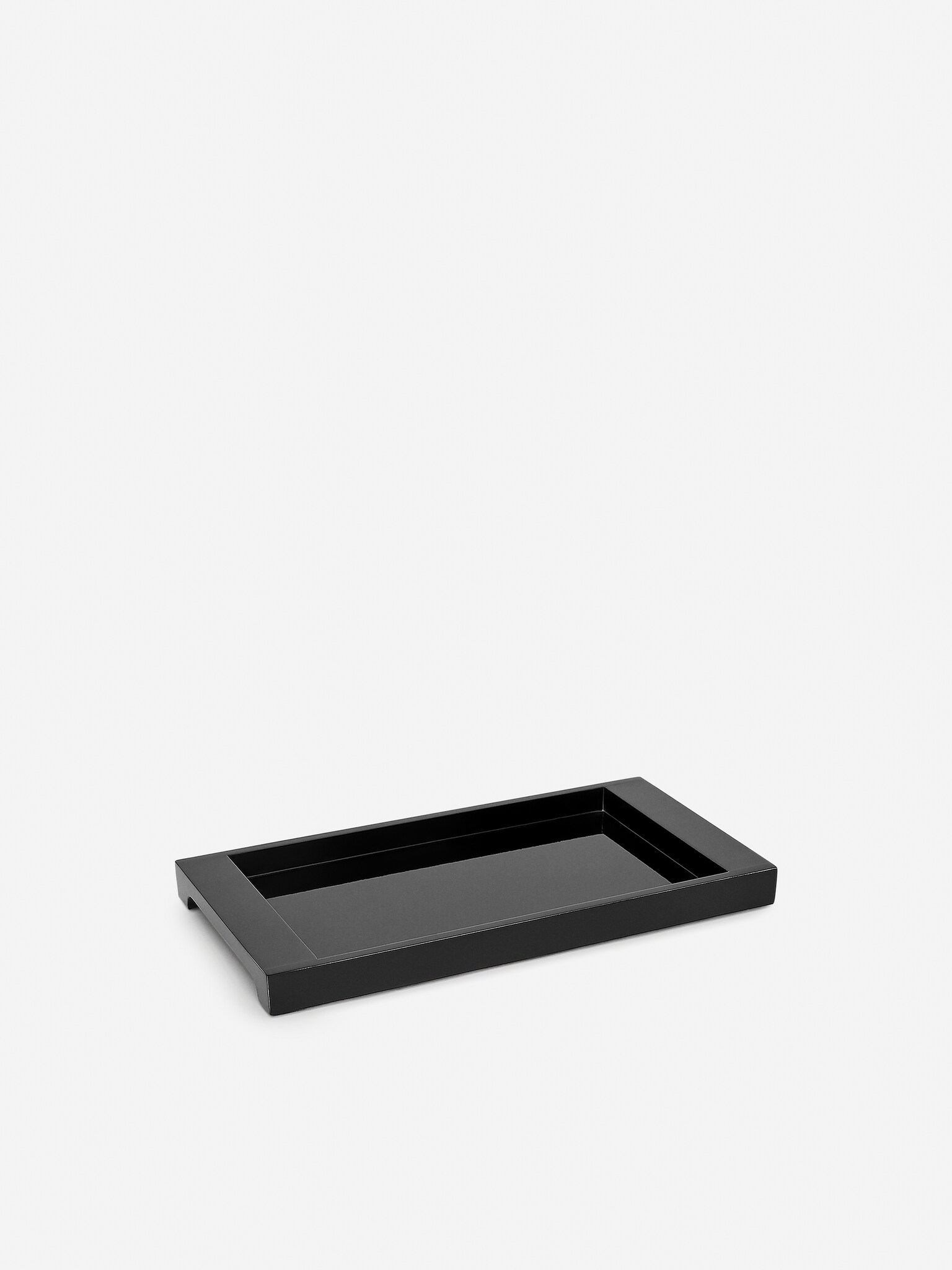 Lackad bricka 39x20 cm - Svart