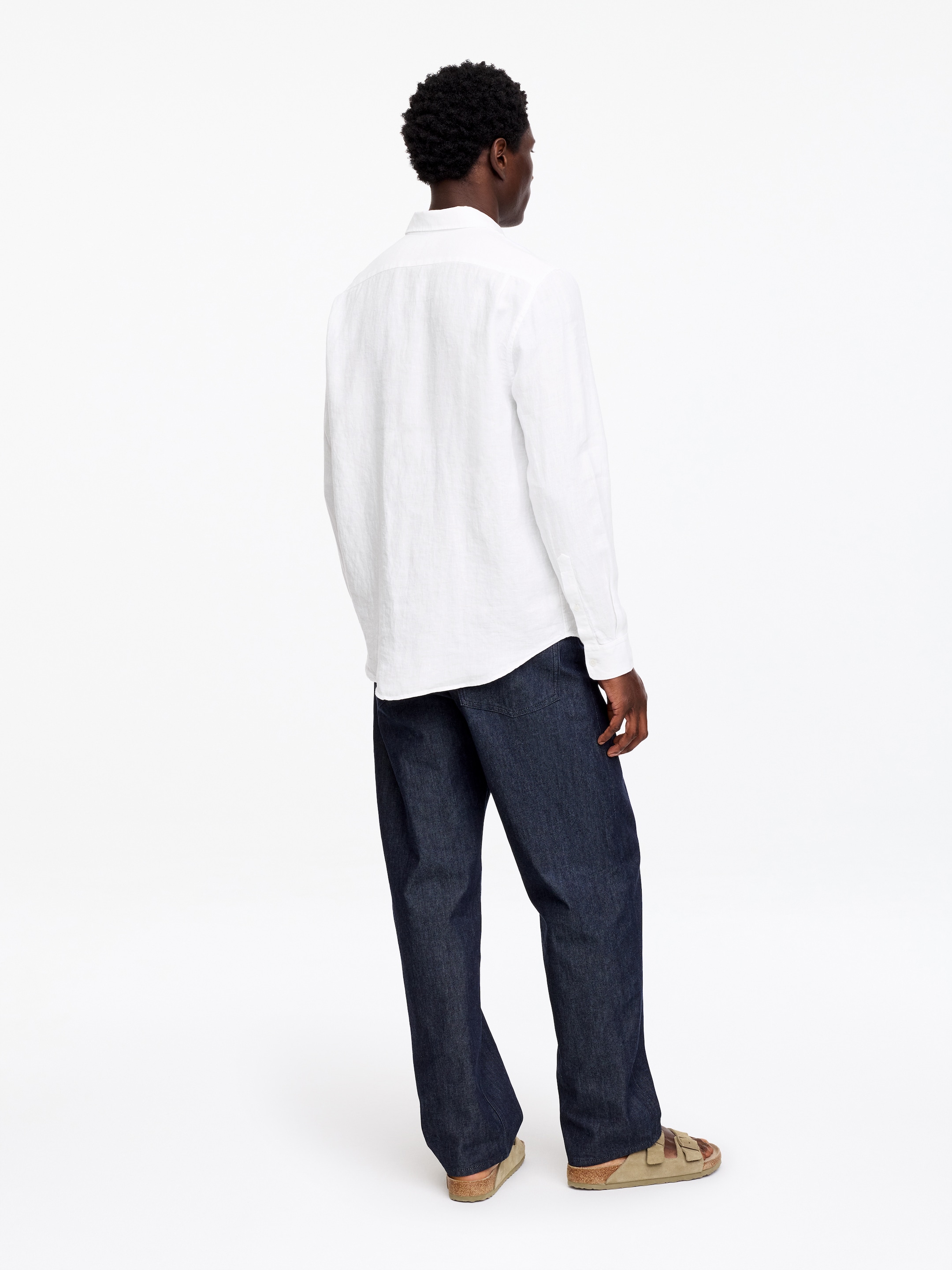 Camisa de lino de corte regular - Blanco - Corte estándar - Men - StillMedia/Lookbook - 5