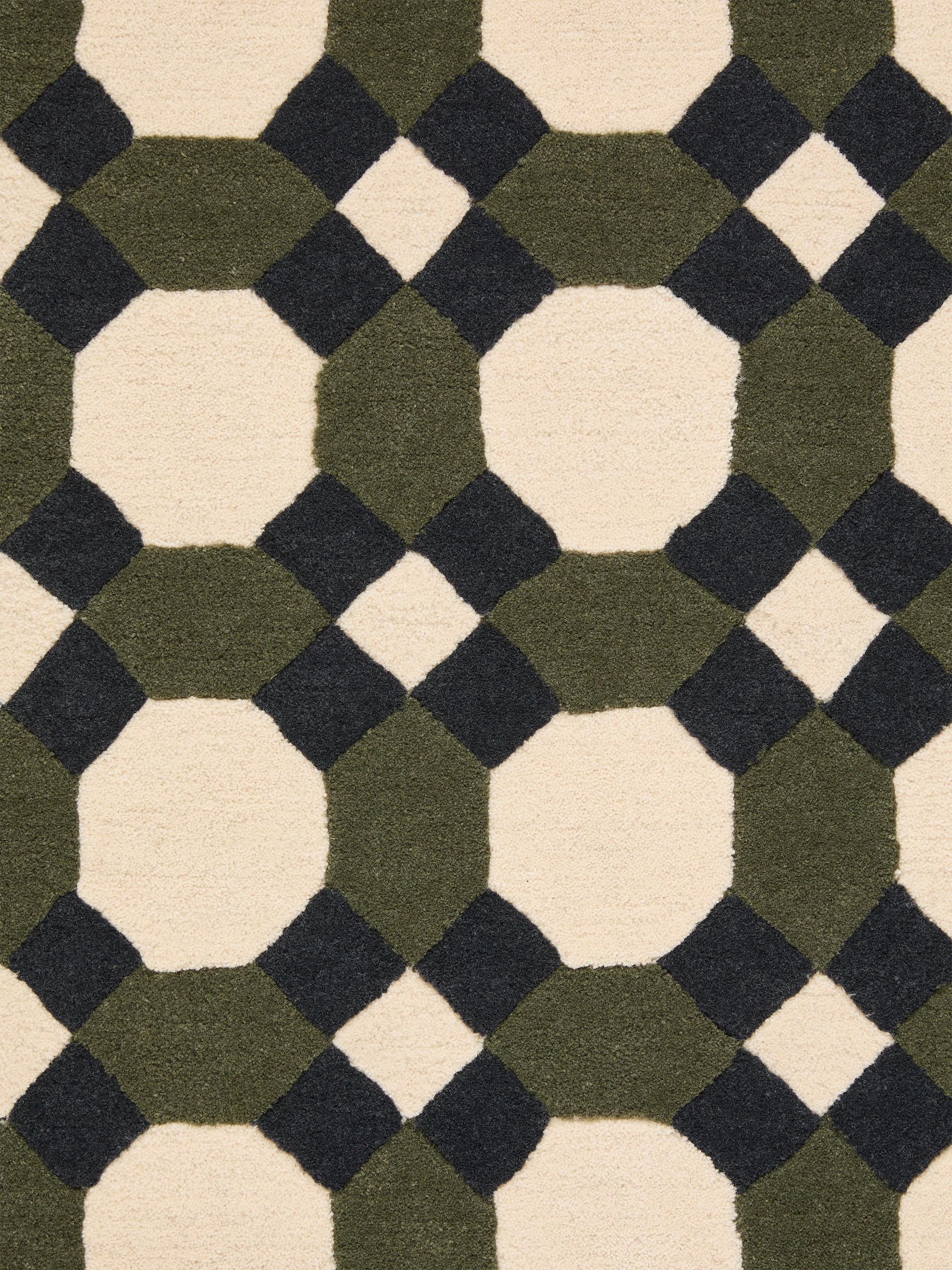 Tufted Wool Hallway Rug - Green/Black - homeware - StillMedia/DescriptiveDetail - 2