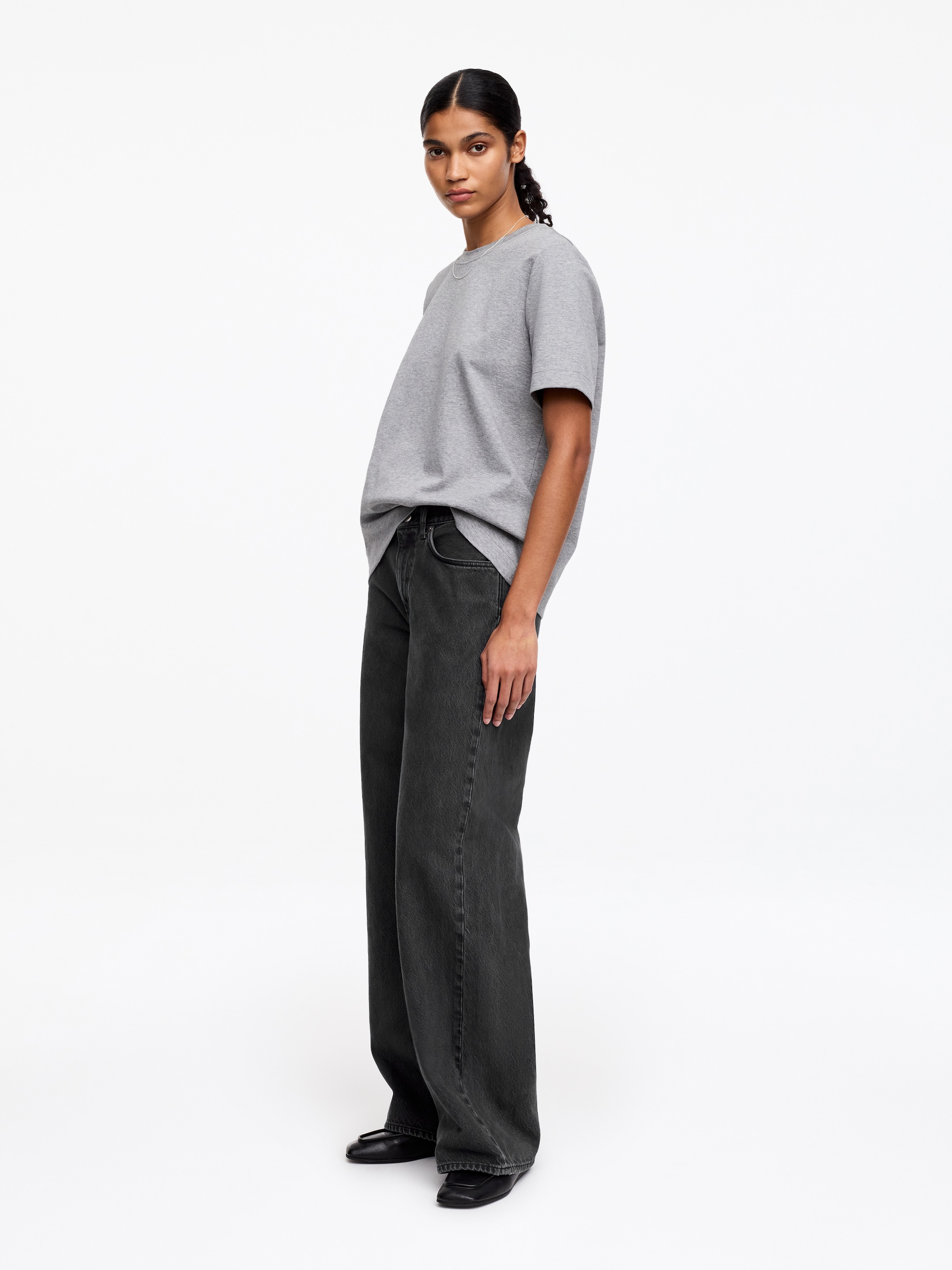 CLOUD Loose Wide Jeans - Grey - Relaxed fit - Women - StillMedia/Lookbook - 5