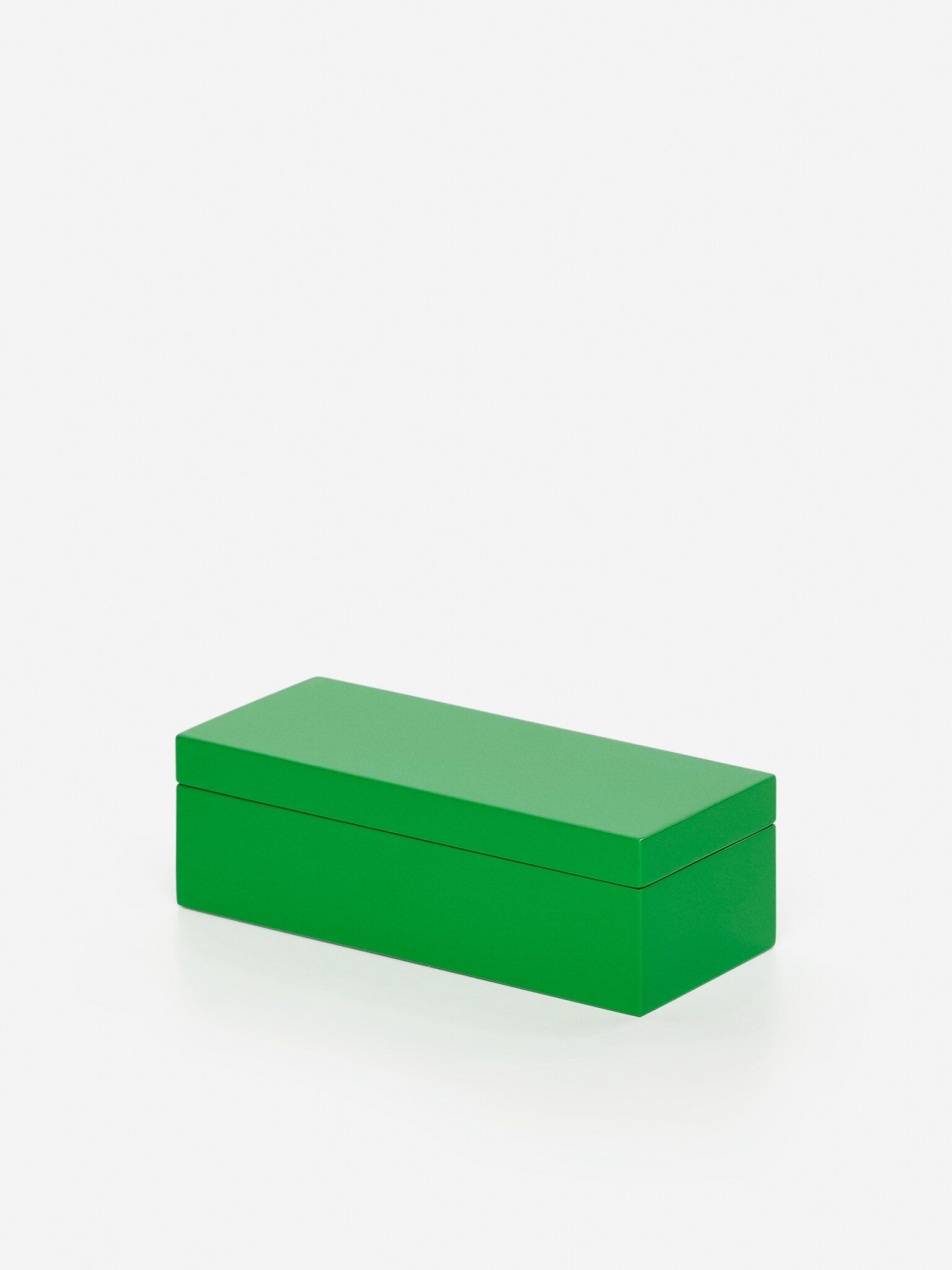 Scatola laccata 7 x 17 cm - Verde brillante