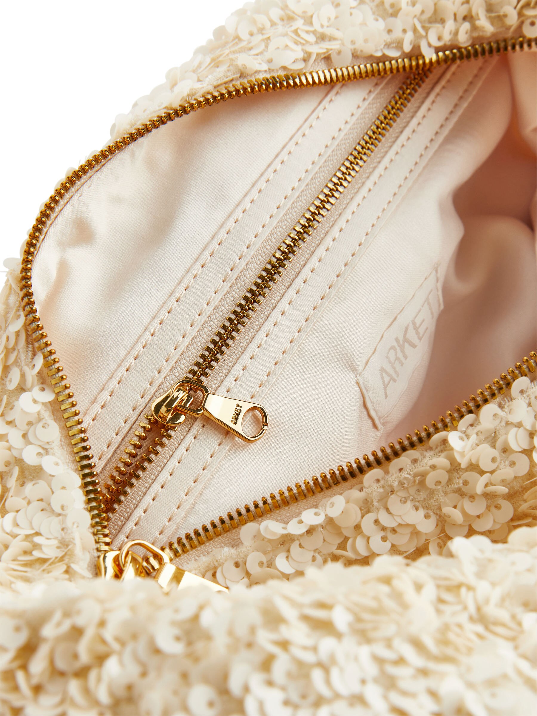 Borsa con paillettes – Bianco sporco – Women – ARKET IT