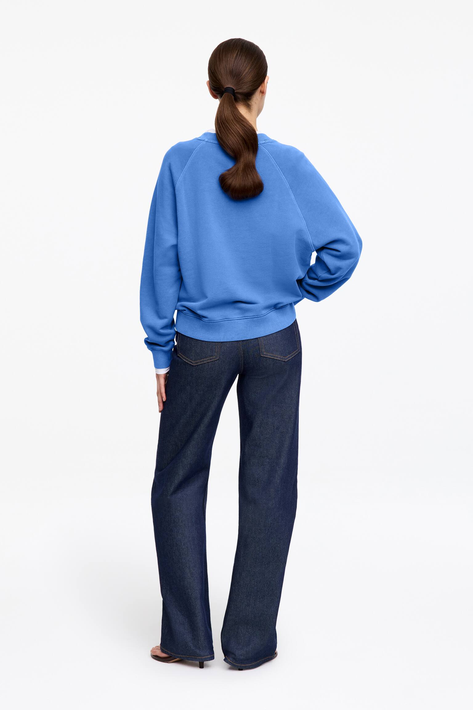 Sweatshirt i frotté - Blå/Pink/Gråmeleret/Mørkebrun/Brun - 6