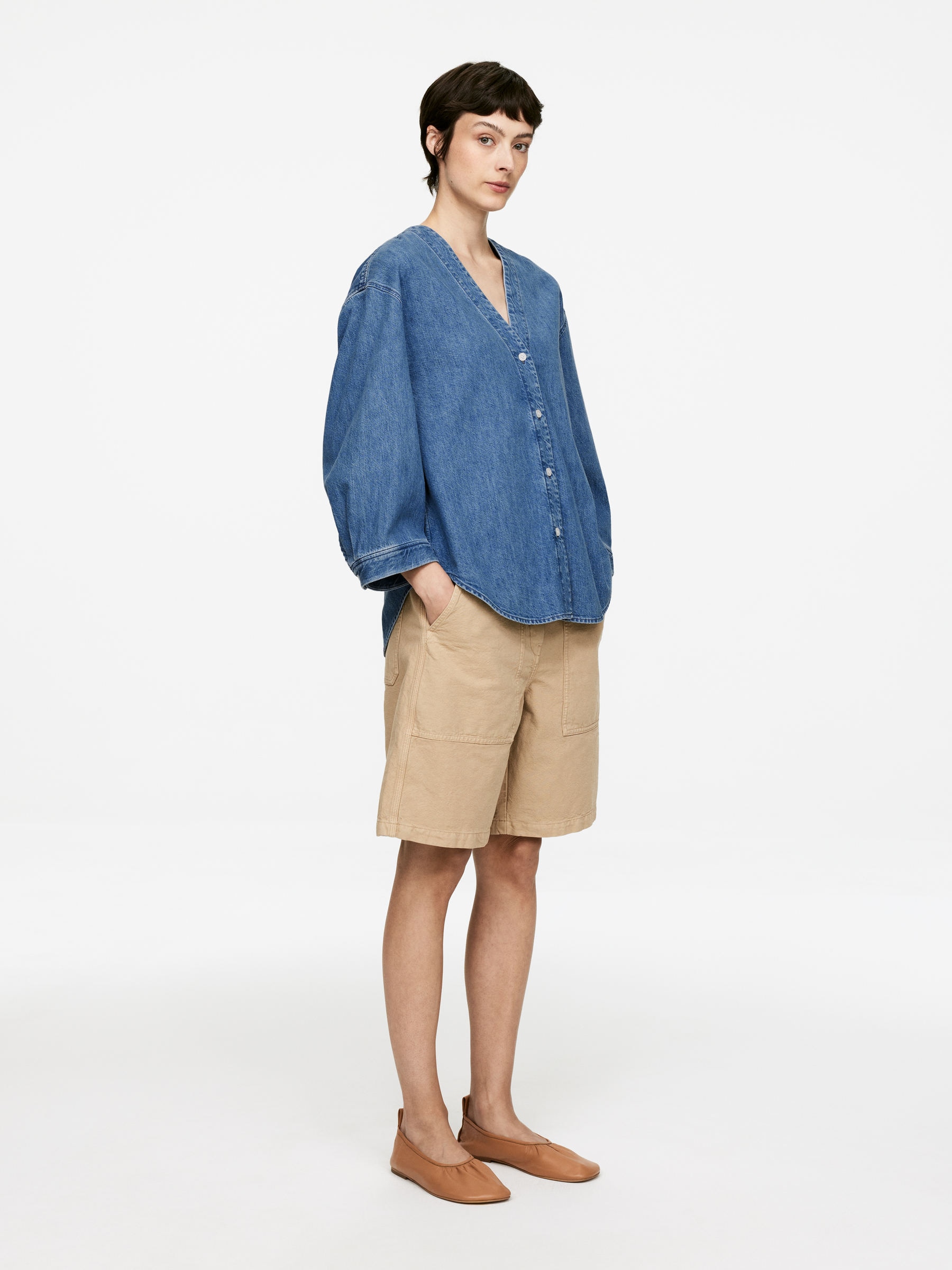 Denim Blouse - Blue - Loose fit - Women - StillMedia/Lookbook - 6