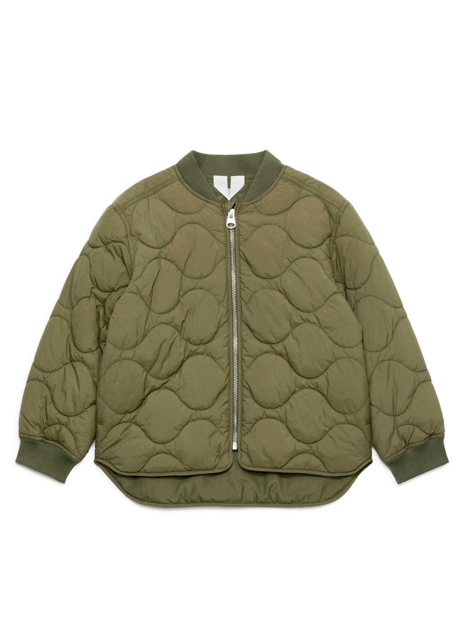 Quilted Jacket - Khaki Green/Lilac