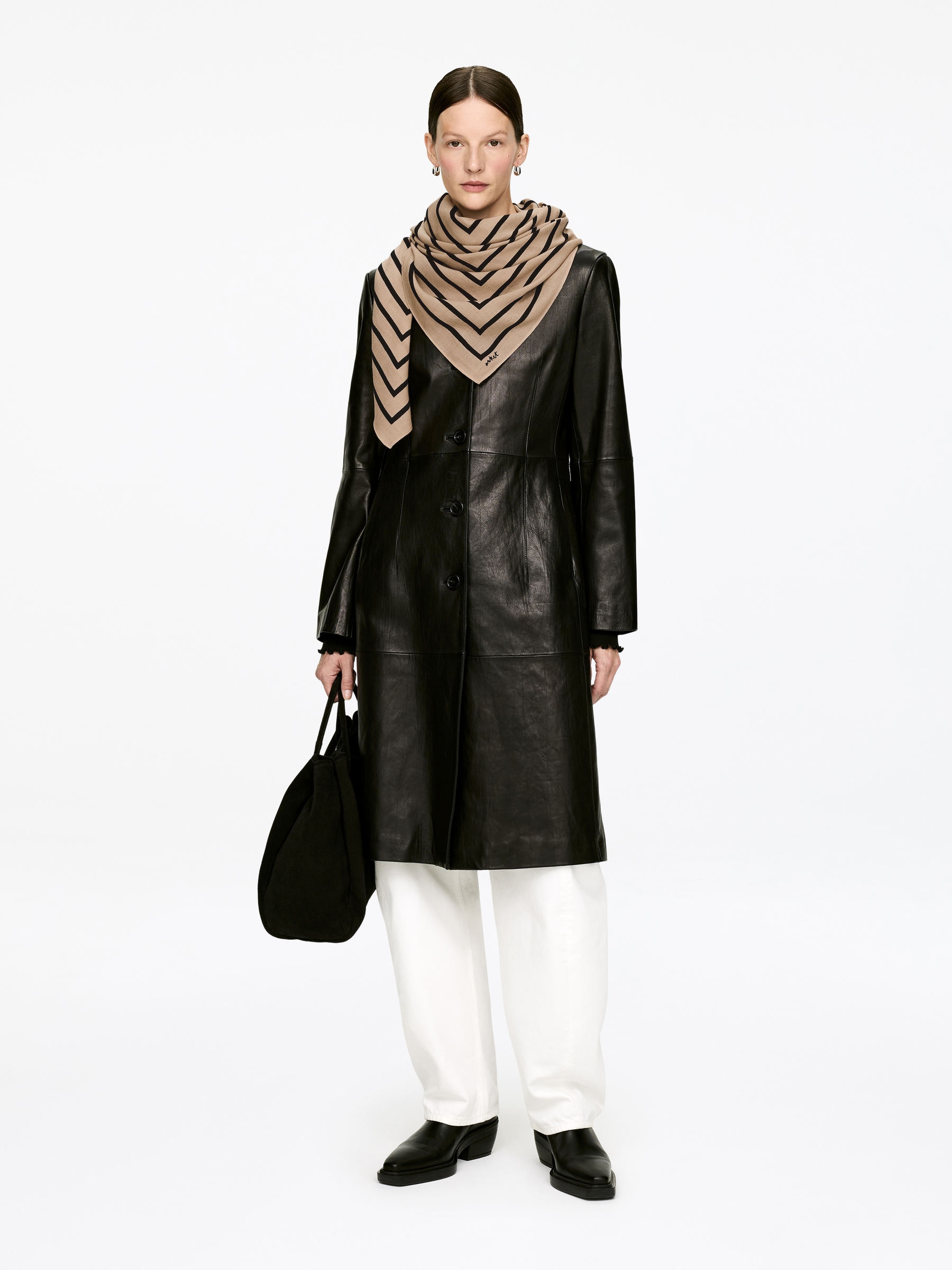 Printed Scarf - Beige/Black - Women - StillMedia/Lookbook - 7