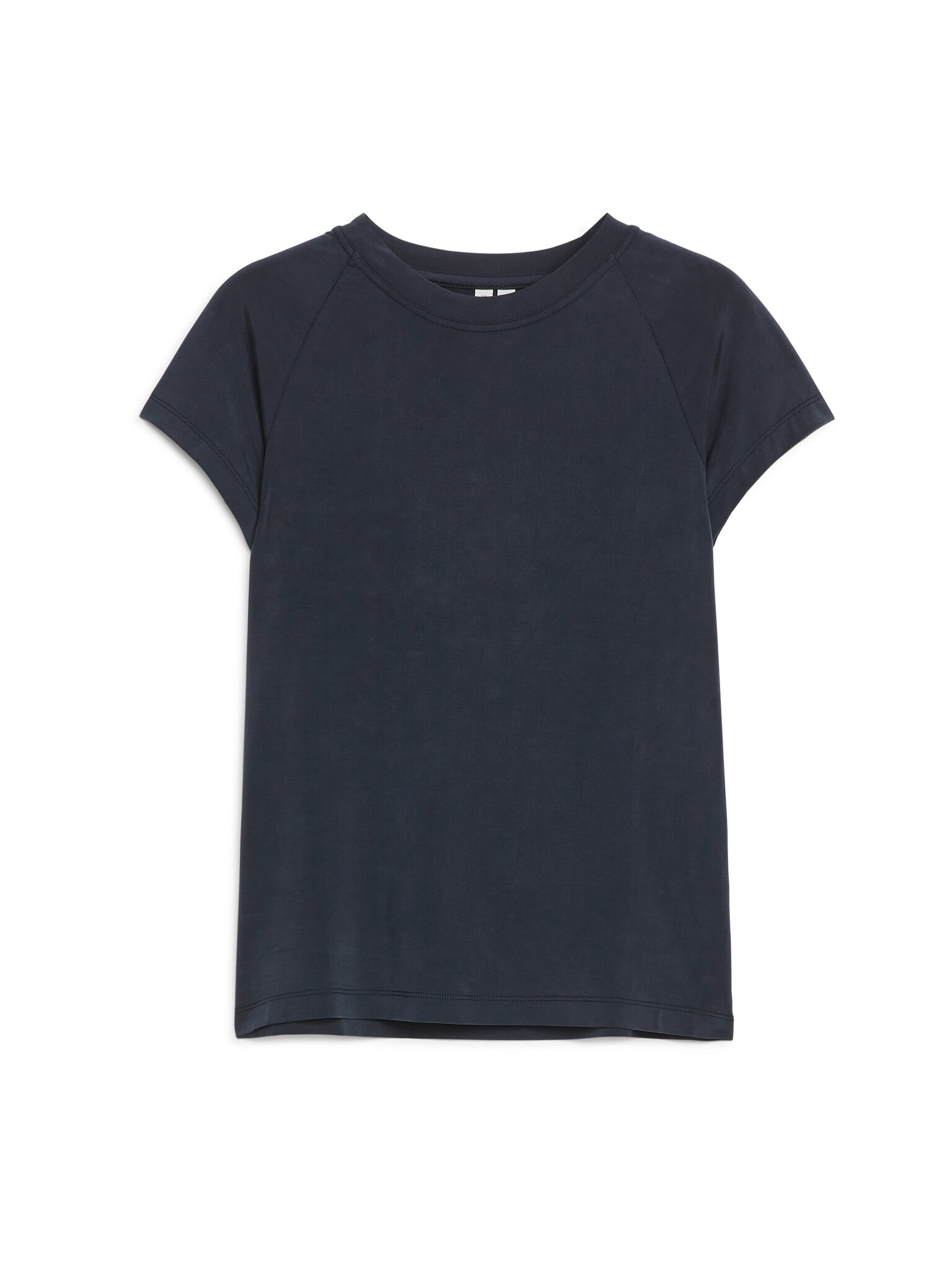 T-shirt en cupro - Bleu foncé/Marron - 2