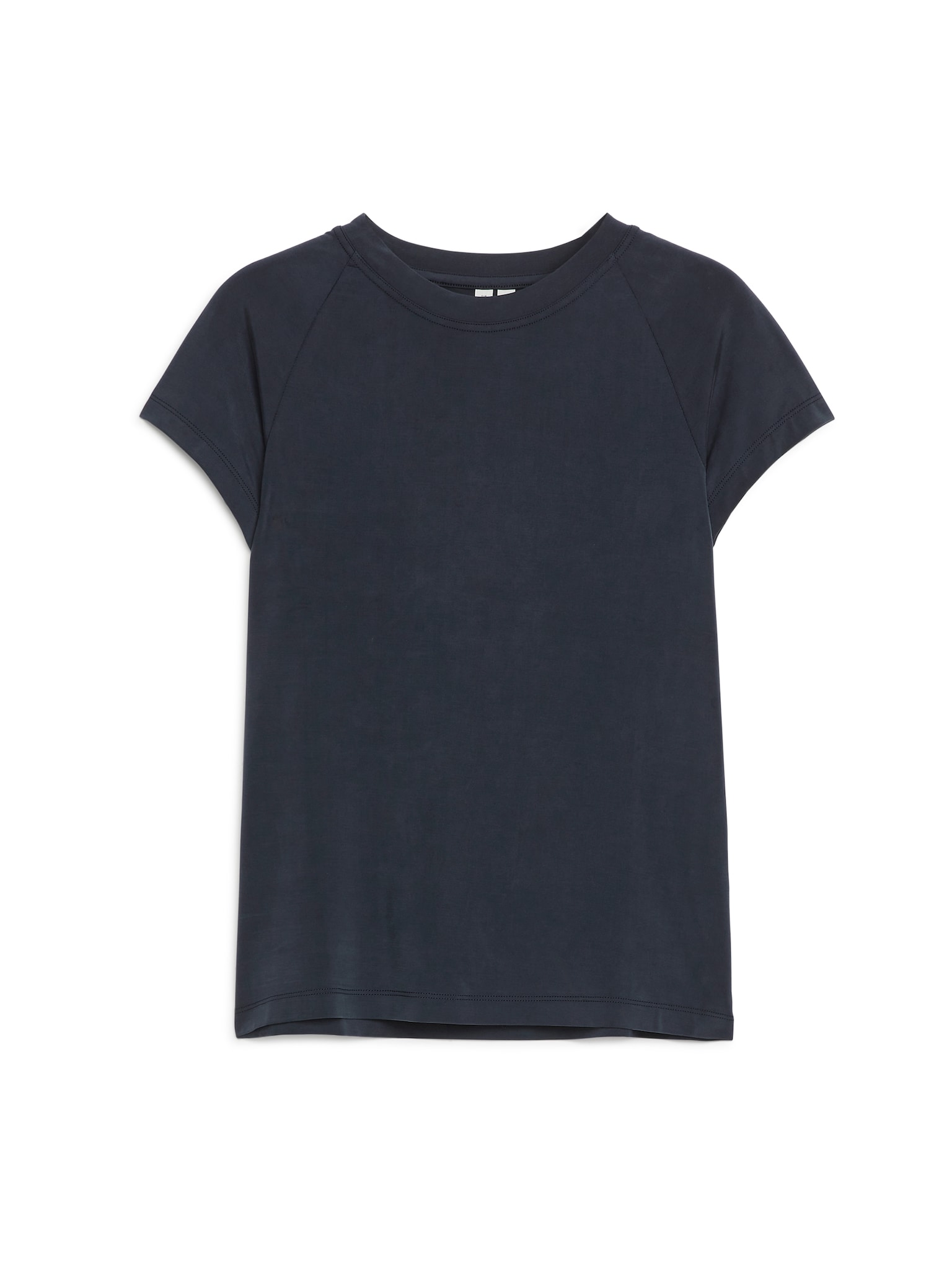 T-shirt en cupro - Bleu foncé/Marron - 2