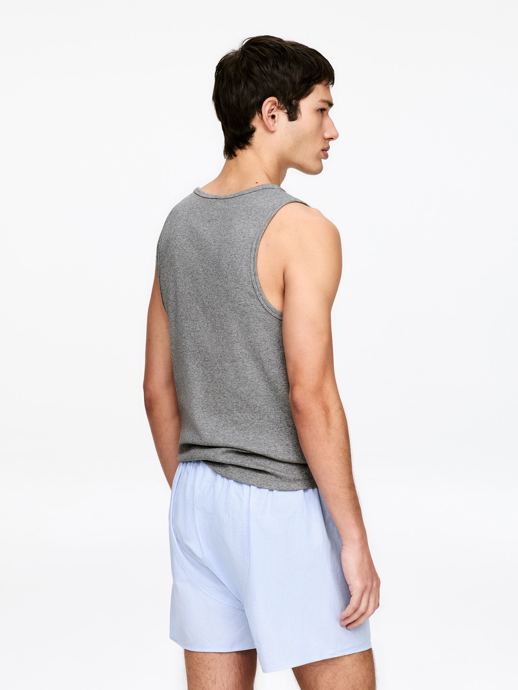 Ribbat linne, 2-pack - Grå - Regular fit - Men - StillMedia/Lookbook - 7
