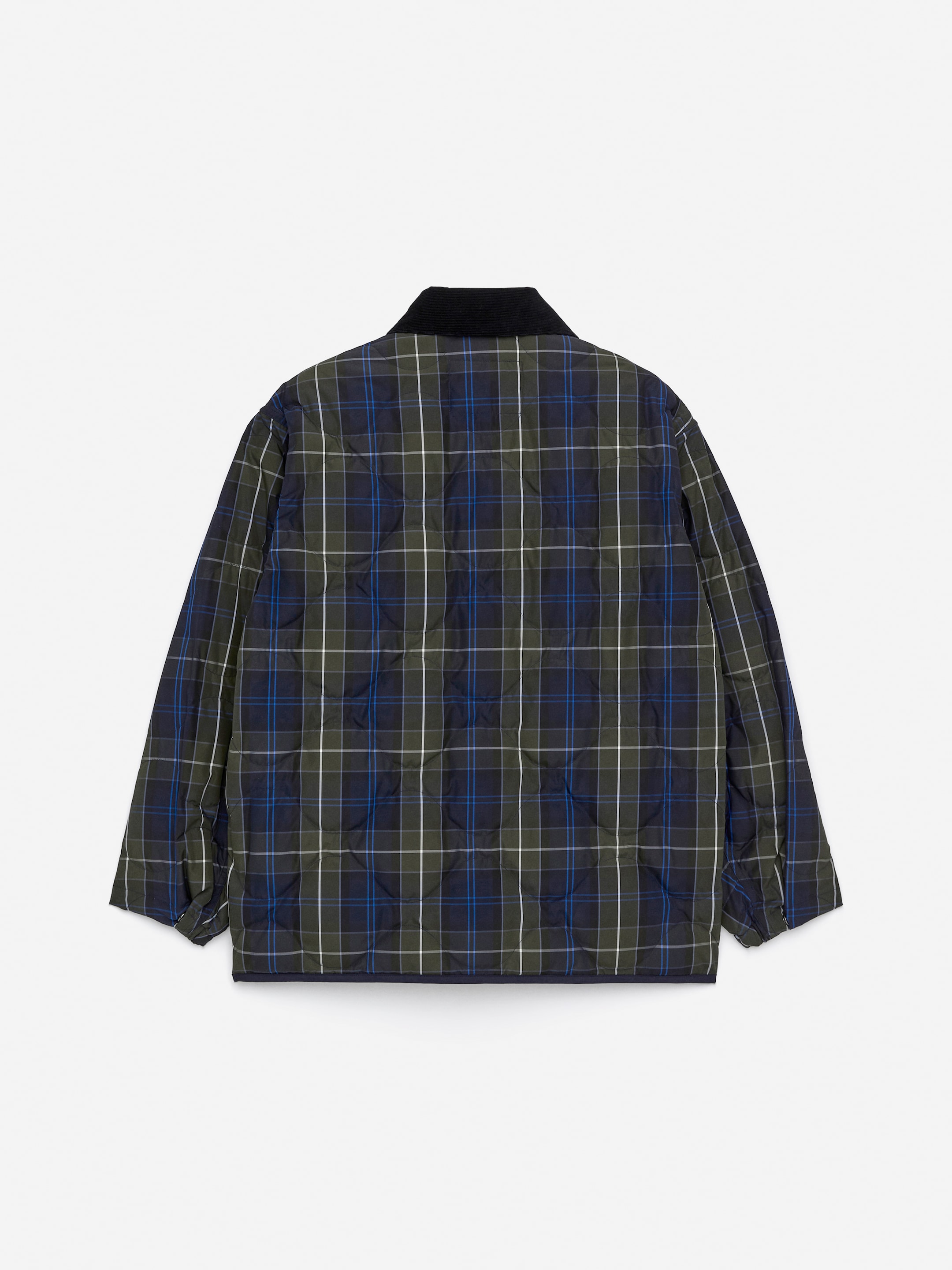 ARKET and Barbour Quilted Jacket - Dark Green/Checkered - Regular fit - Men - StillMedia/DescriptiveStillLife - 1