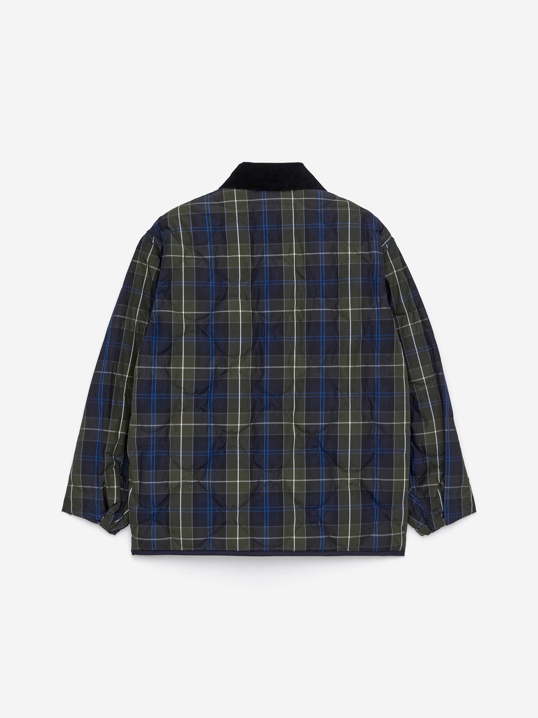 Pikowana kurtka ARKET and Barbour - Ciemnozielony/krata - Fason normalny - Men - StillMedia/DescriptiveStillLife - 1