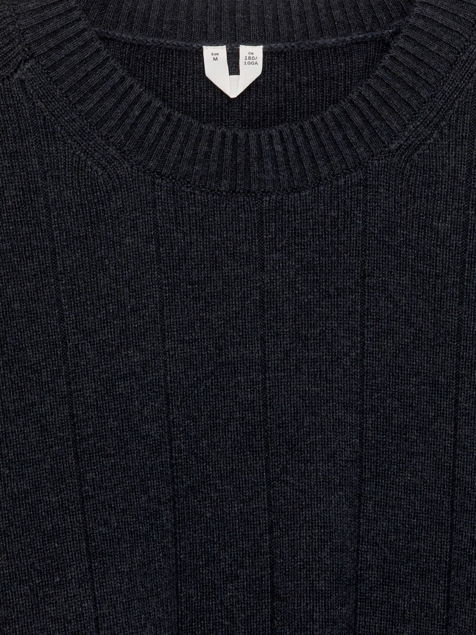 Pull à col rond en laine d'agneau - Bleu foncé - 3