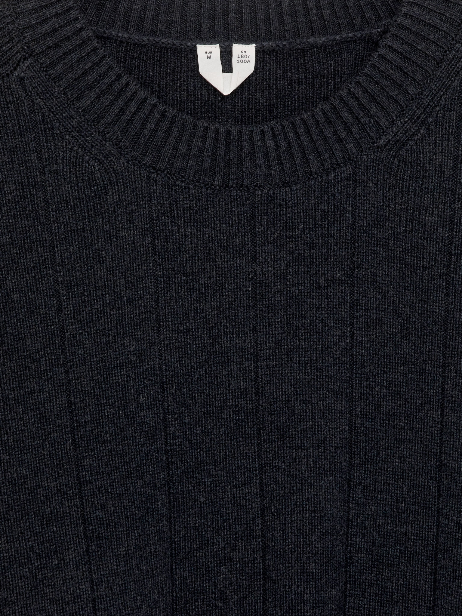 Pull à col rond en laine d'agneau - Bleu foncé - 6